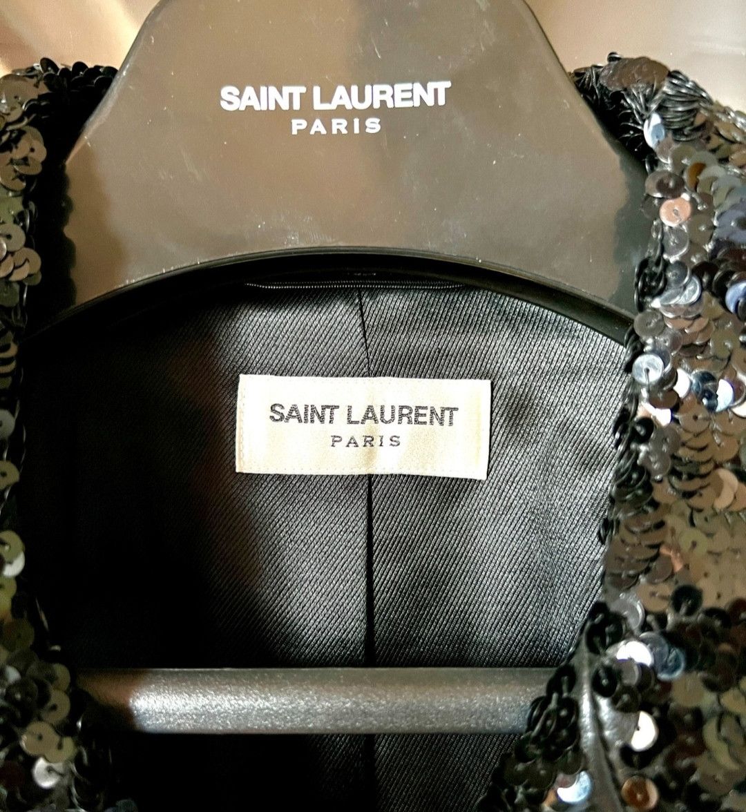Saint Laurent Paris saint laurent Black Scale Sheepskin Leather Jacket Size US M / EU 48-50 / 2 - 3 Thumbnail