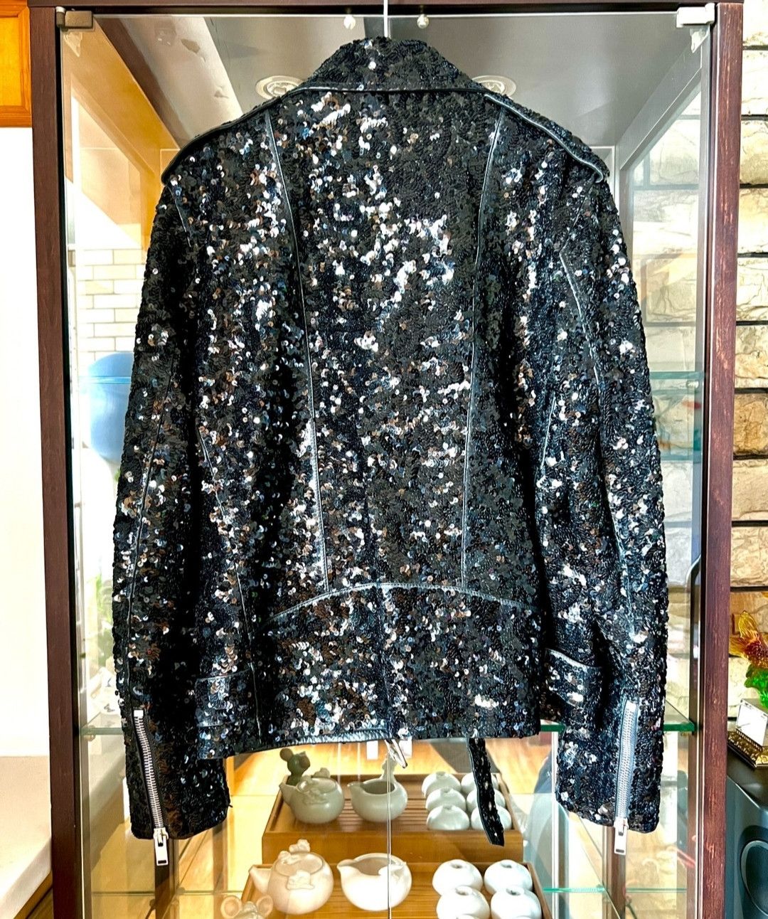 Saint Laurent Paris saint laurent Black Scale Sheepskin Leather Jacket Size US M / EU 48-50 / 2 - 4 Thumbnail