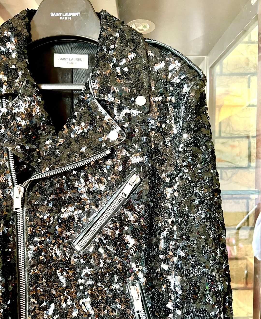 Saint Laurent Paris saint laurent Black Scale Sheepskin Leather Jacket Size US M / EU 48-50 / 2 - 2 Thumbnail