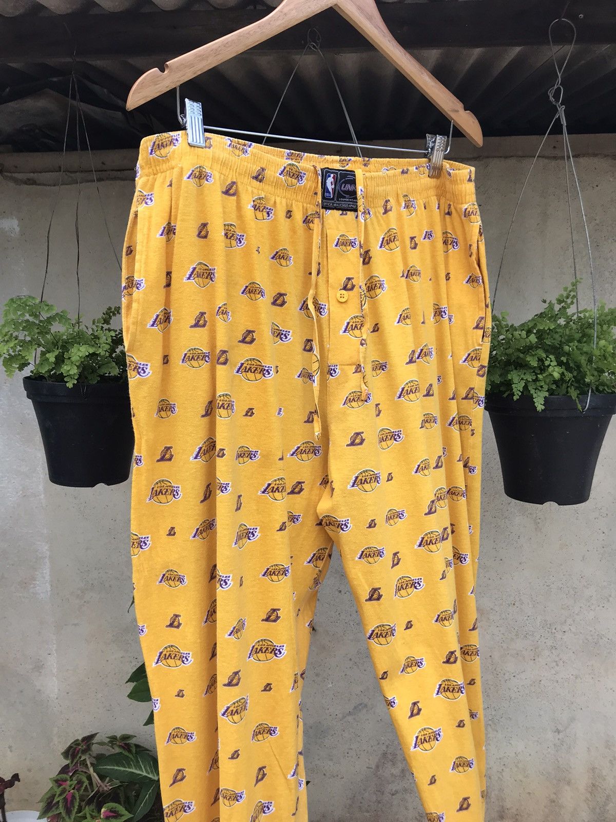 NBA Rare❗️Vintage Lakers Full Prints Pajama Pants Size US 34 / EU 50 - 8 Thumbnail