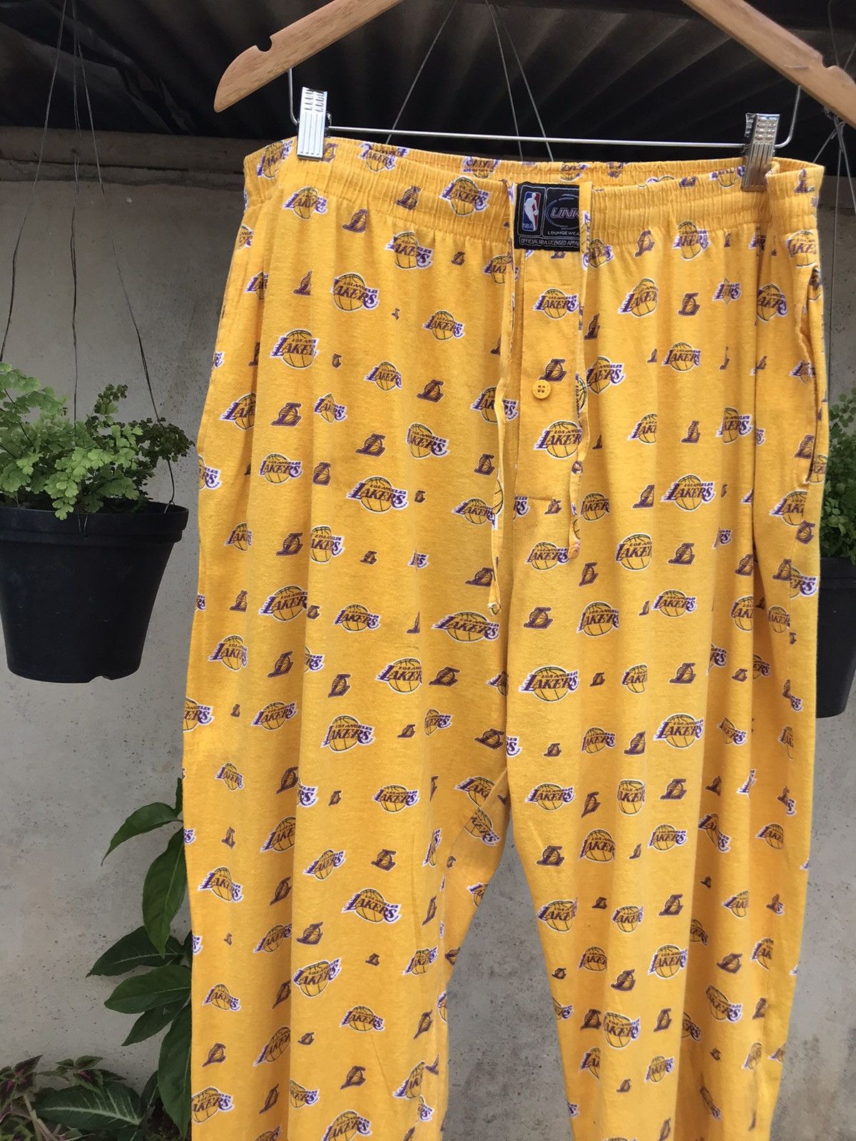 NBA Rare❗️Vintage Lakers Full Prints Pajama Pants Size US 34 / EU 50 - 2 Thumbnail