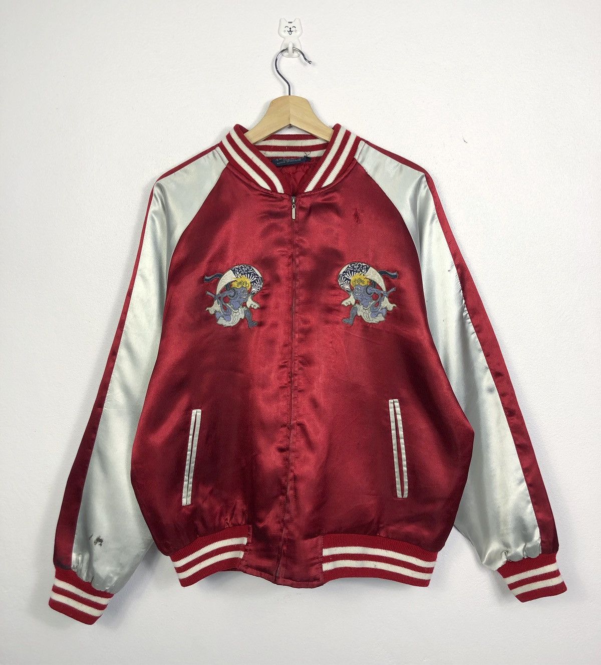 Japanese Brand Rare Vintage Distressed Sukajan Jacket Demon Motives Size US M / EU 48-50 / 2 - 2 Thumbnail