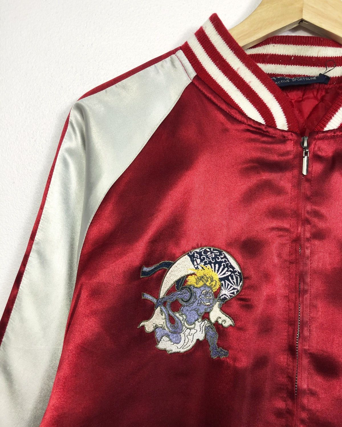 Japanese Brand Rare Vintage Distressed Sukajan Jacket Demon Motives Size US M / EU 48-50 / 2 - 4 Thumbnail
