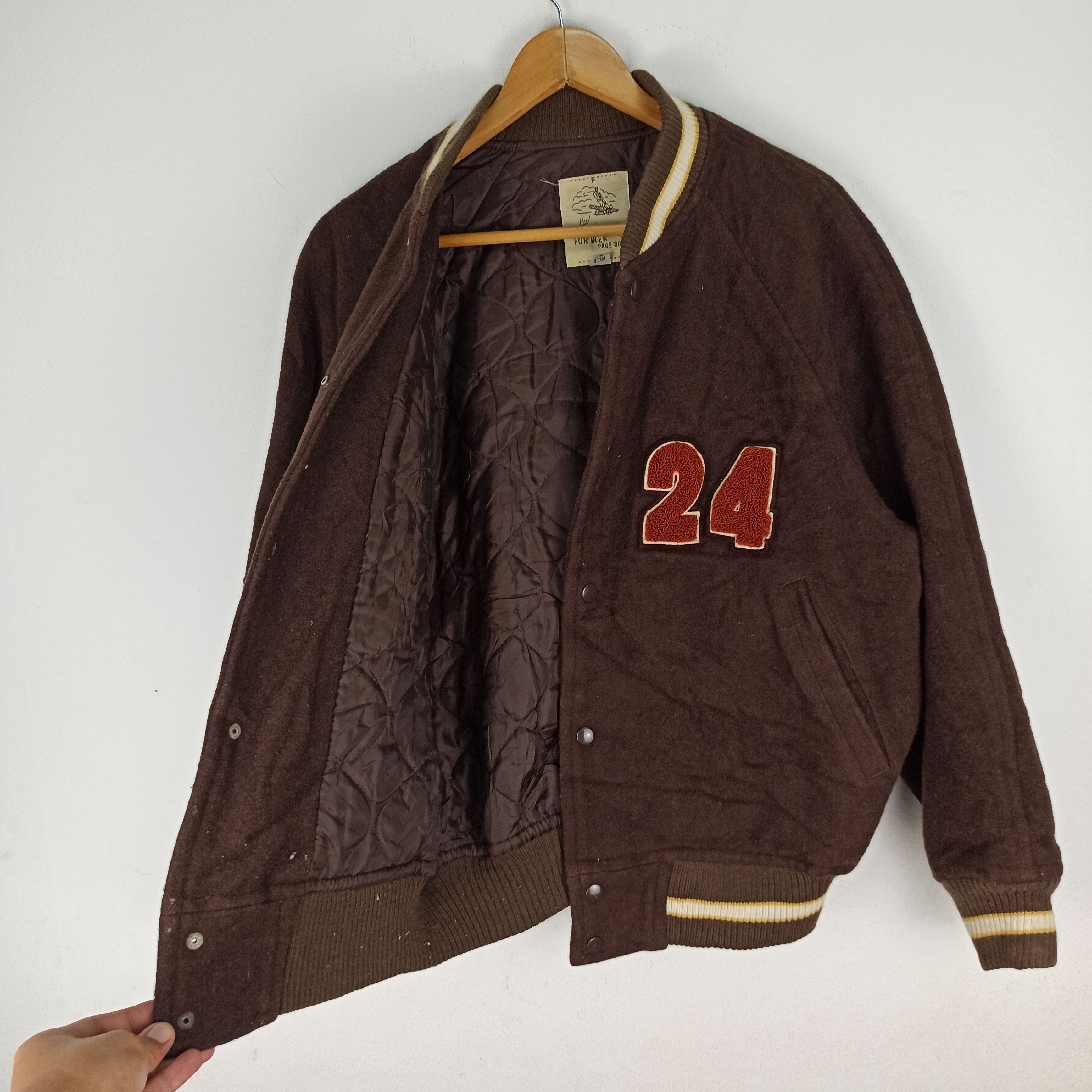 Japanese Brand VINTAGE🔥 FOR MEN PAGE BOY WOOL VARSITY JACKET Size US L / EU 52-54 / 3 - 8 Thumbnail