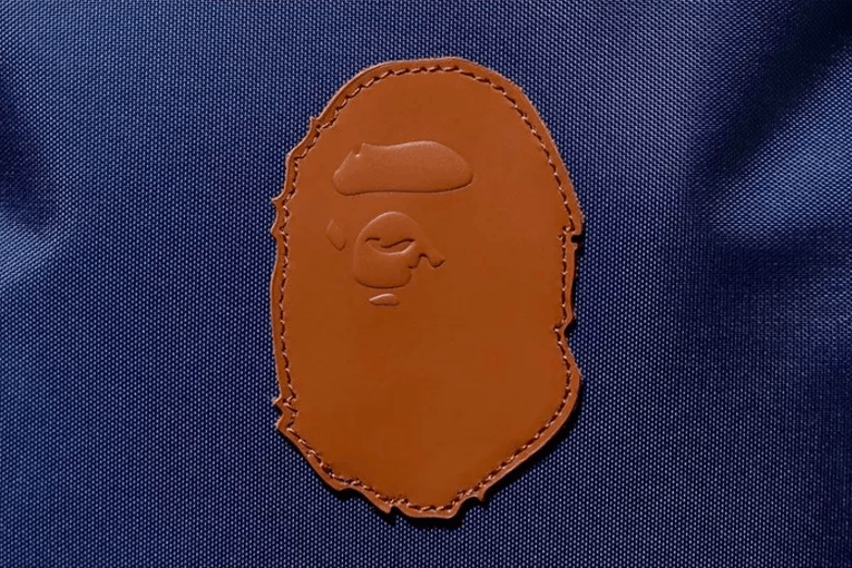 Bape DS! Bape Leather Patch Nylon Day Pack Backpack Navy Size ONE SIZE - 2 Thumbnail