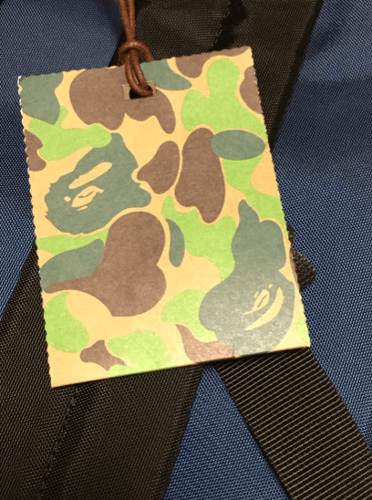 Bape DS! Bape Leather Patch Nylon Day Pack Backpack Navy Size ONE SIZE - 4 Thumbnail