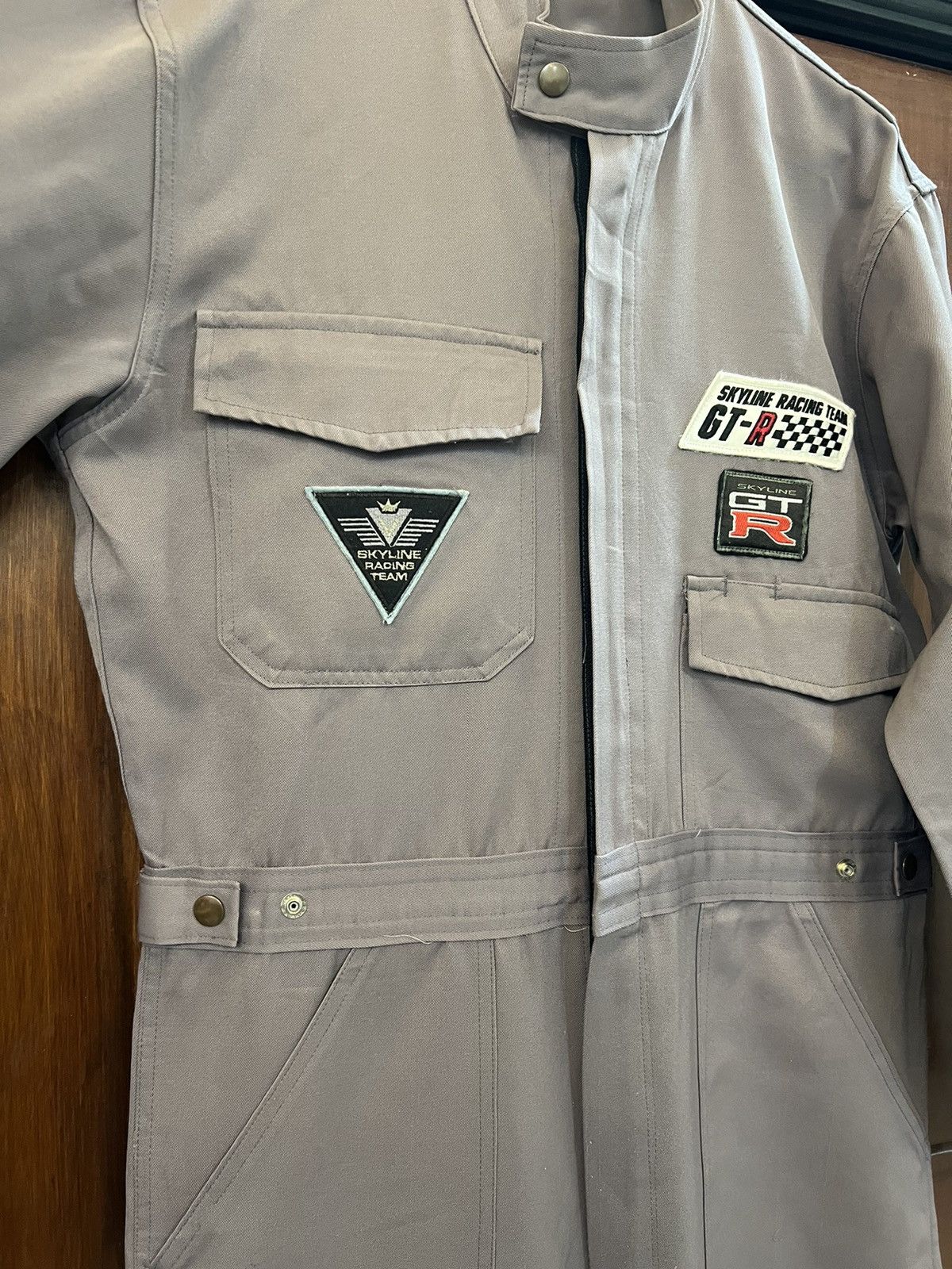 Japanese Brand Skyline Racing Team GT-R Overall Big Logo Embroidered Size US 37 - 6 Thumbnail