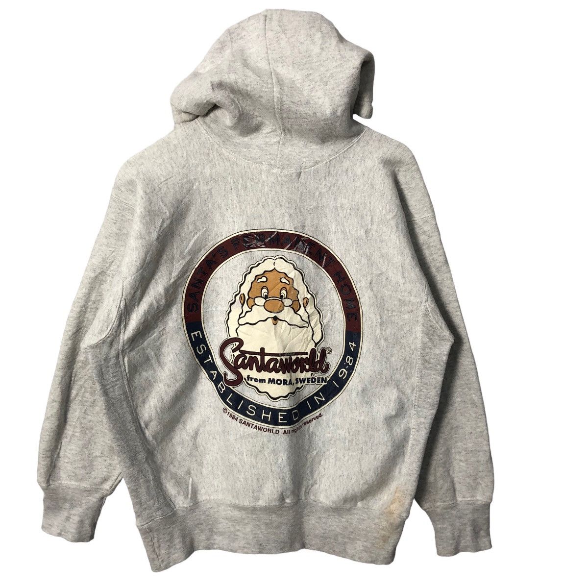 Japanese Brand Vintage 80s Santa Permanent Home Big Logo Hoodie Sweatshirt Size US L / EU 52-54 / 3 - 6 Thumbnail