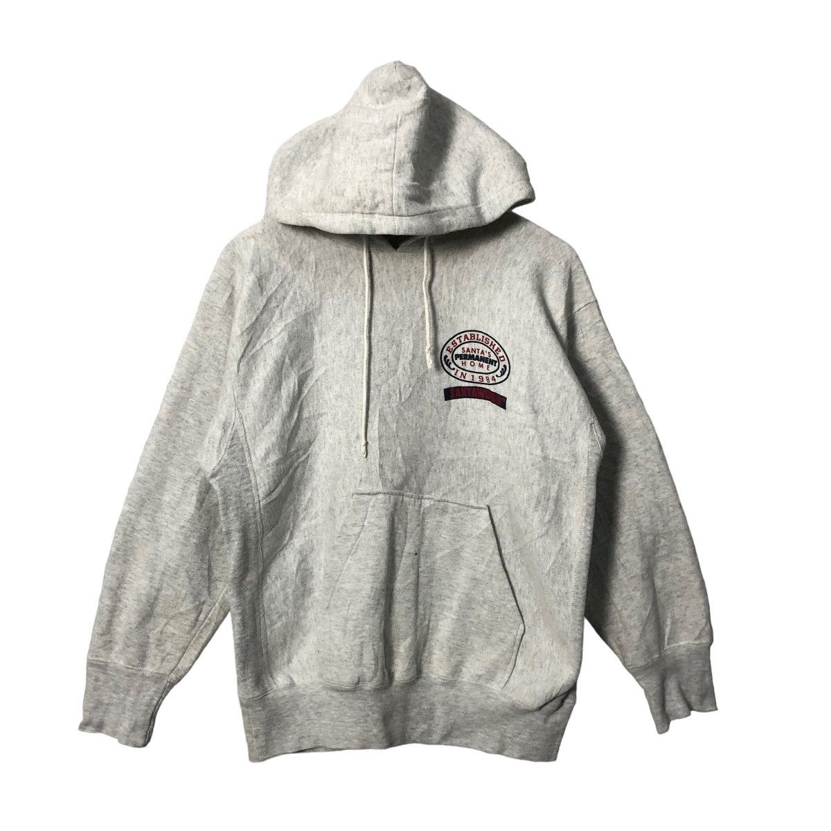 Japanese Brand Vintage 80s Santa Permanent Home Big Logo Hoodie Sweatshirt Size US L / EU 52-54 / 3 - 2 Thumbnail