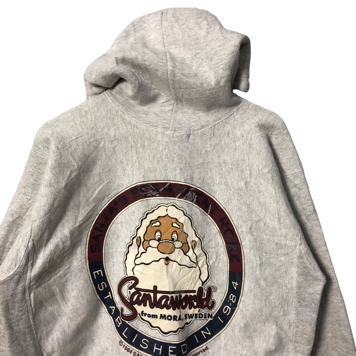 Japanese Brand Vintage 80s Santa Permanent Home Big Logo Hoodie Sweatshirt Size US L / EU 52-54 / 3 - 9 Thumbnail