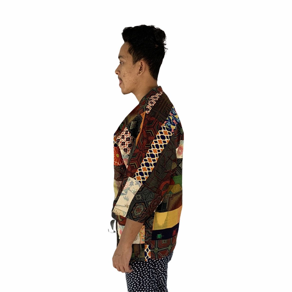 Japanese Brand Japan Multicolor Patchwork Kimono Cardigan Kapital-Styled Size US L / EU 52-54 / 3 - 7 Thumbnail
