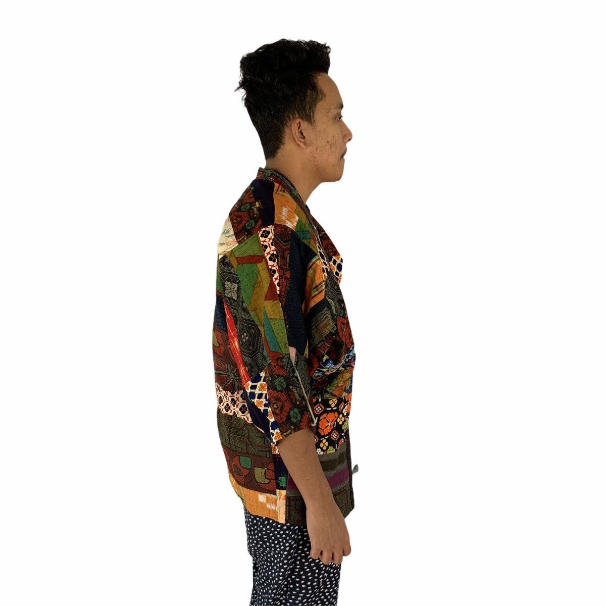 Japanese Brand Japan Multicolor Patchwork Kimono Cardigan Kapital-Styled Size US L / EU 52-54 / 3 - 6 Thumbnail