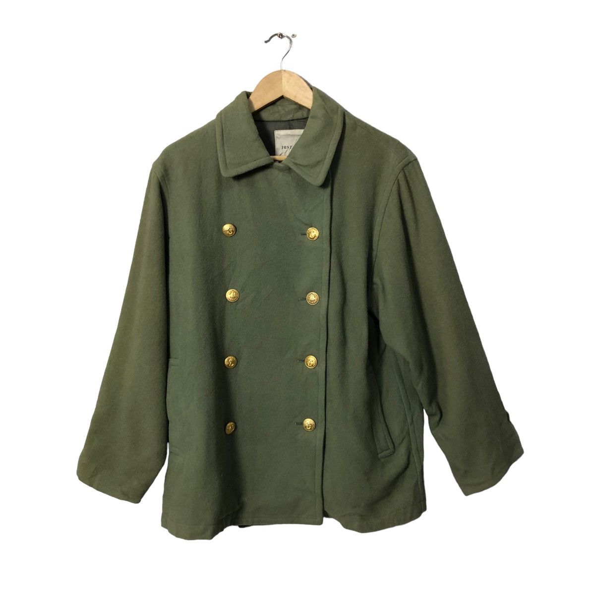 image of Just Bigi Produced By Bigi Double Breast Coat Jacket in Green, Men's (Size Large)