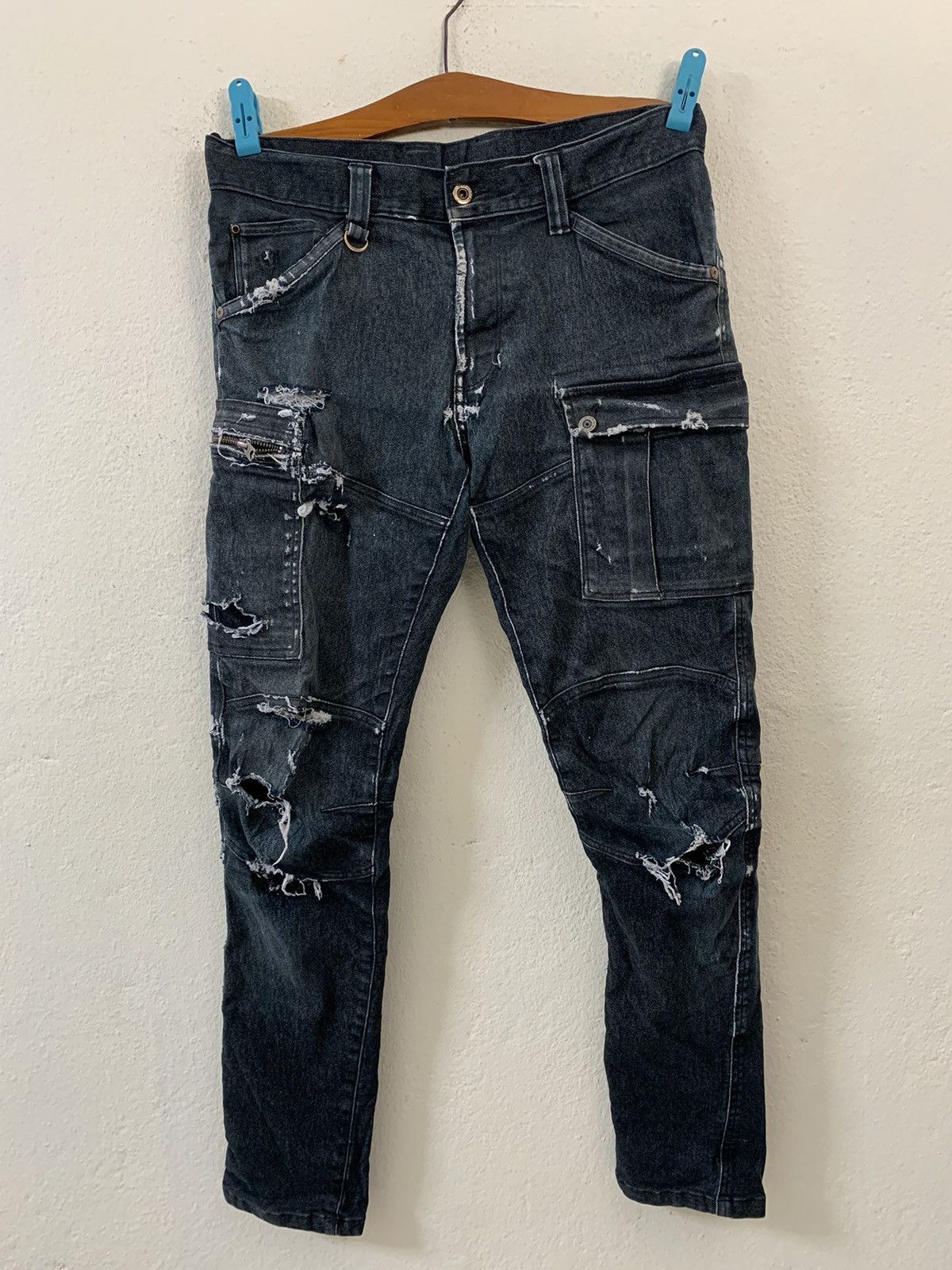 Japanese Brand 12 Frontier Denim Multipocket Cargo Pants Size US 33 - 1 Thumbnail
