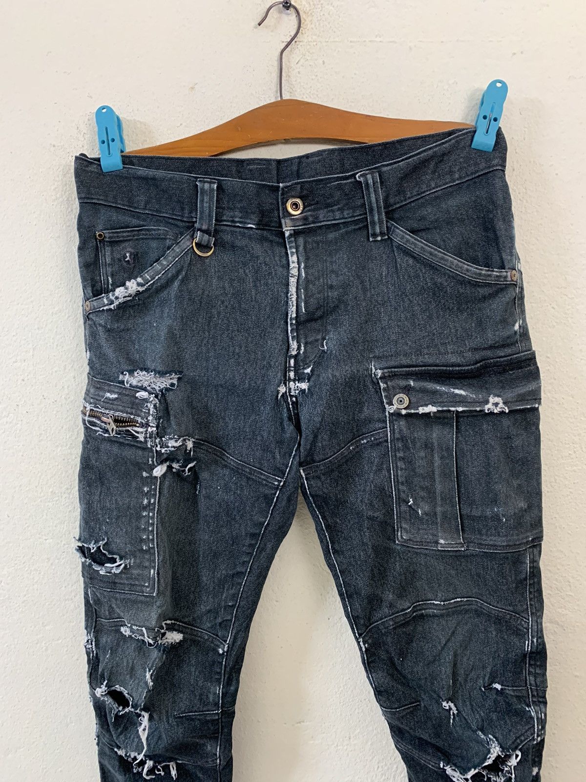 Japanese Brand 12 Frontier Denim Multipocket Cargo Pants Size US 33 - 3 Thumbnail