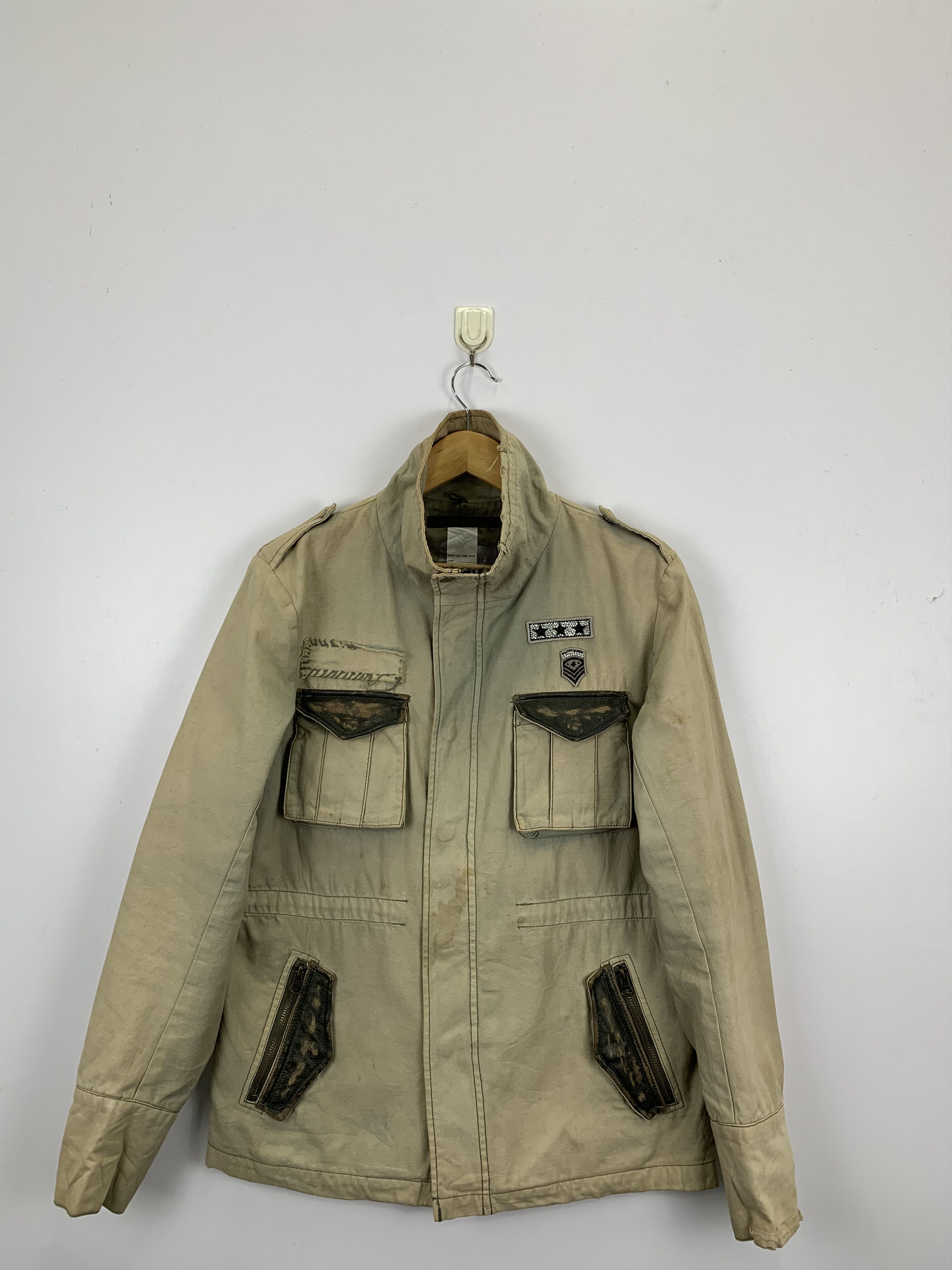 Japanese Brand Vintage Japanese Brand Military Bomber Denim Jacket J0847 Size US M / EU 48-50 / 2 - 1 Thumbnail