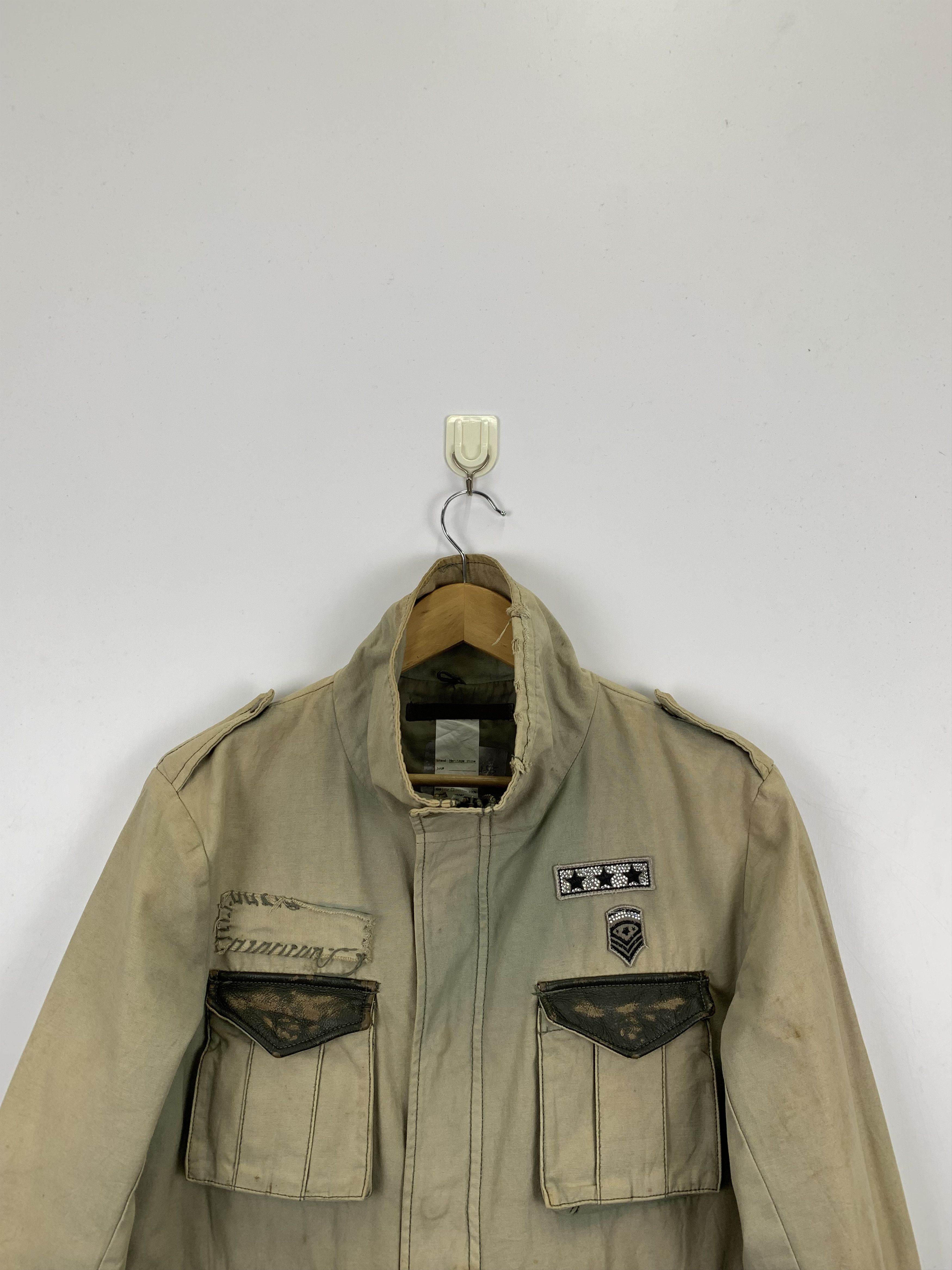 Japanese Brand Vintage Japanese Brand Military Bomber Denim Jacket J0847 Size US M / EU 48-50 / 2 - 2 Thumbnail