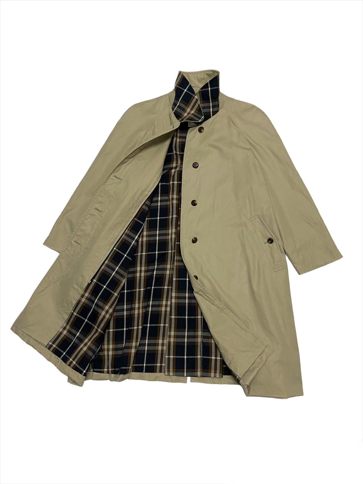 Burberry Vintage Burberrys Trench Coat Coller Checker Jacket Size US M / EU 48-50 / 2 - 1 Thumbnail