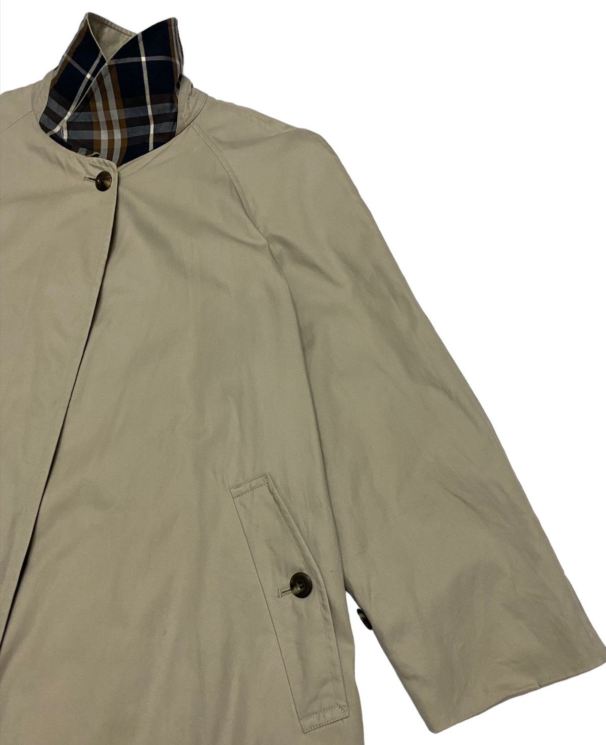 Burberry Vintage Burberrys Trench Coat Coller Checker Jacket Size US M / EU 48-50 / 2 - 6 Thumbnail
