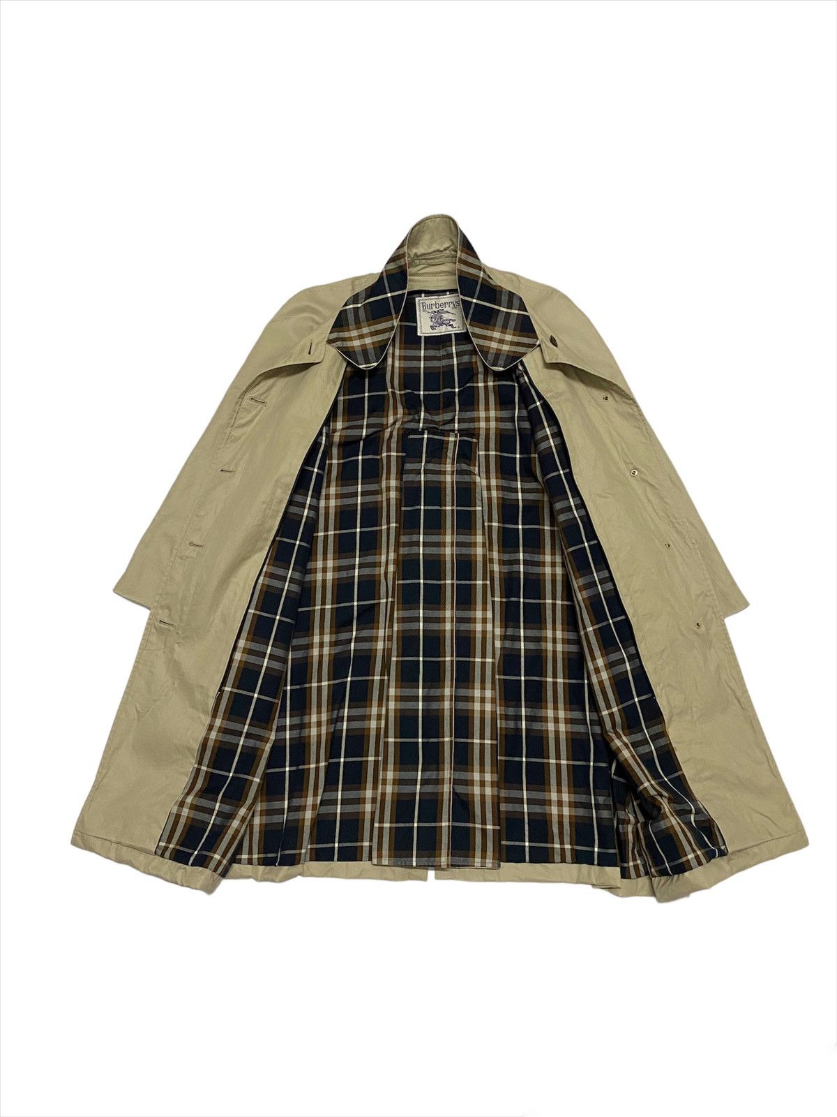 Burberry Vintage Burberrys Trench Coat Coller Checker Jacket Size US M / EU 48-50 / 2 - 3 Thumbnail