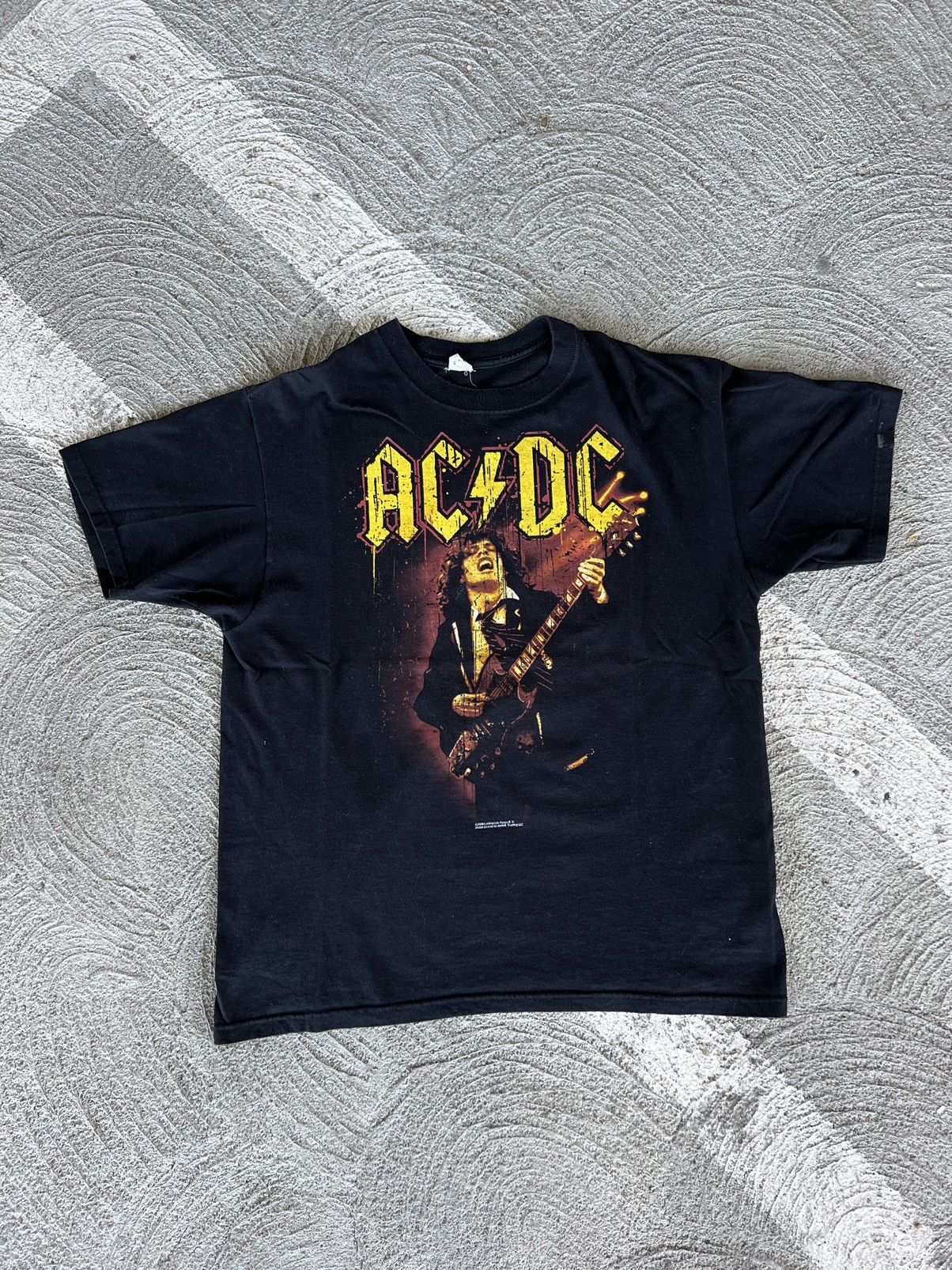 Ac/Dc × Band Tees × Vintage Vintage 2008 ACDC Tee Angus Young Shirt ...