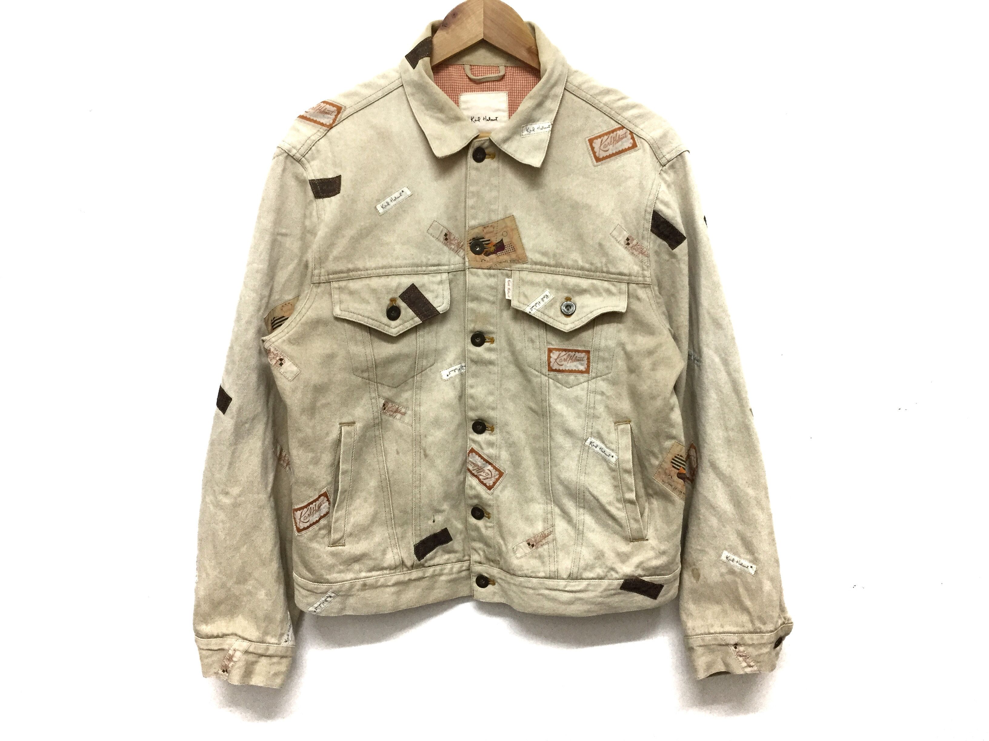 Pink House Patch spell out Padded Denim trucker Jacket Size US M / EU 48-50 / 2 - 2 Thumbnail