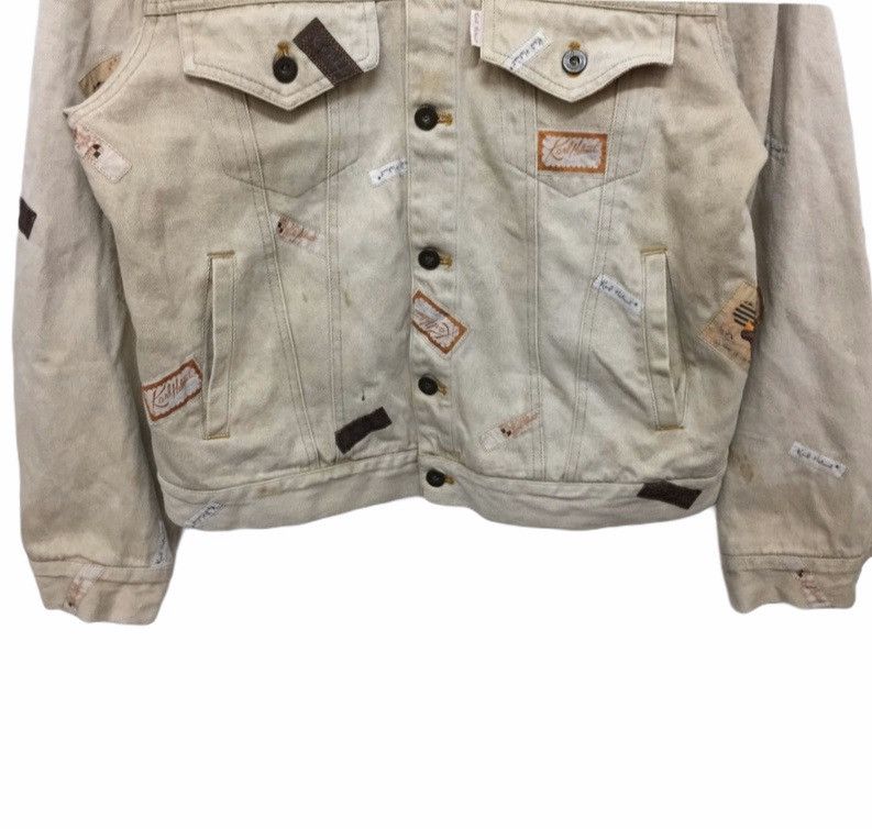 Pink House Patch spell out Padded Denim trucker Jacket Size US M / EU 48-50 / 2 - 4 Thumbnail