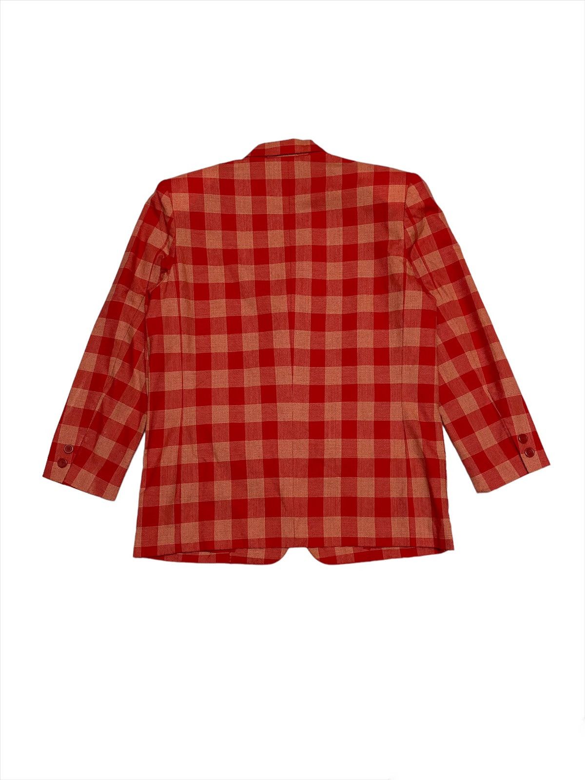Christian Dior Monsieur Vintage CD Christian Dior Checker Red Style Blazer Jacket Size M / US 6-8 / IT 42-44 - 4 Thumbnail