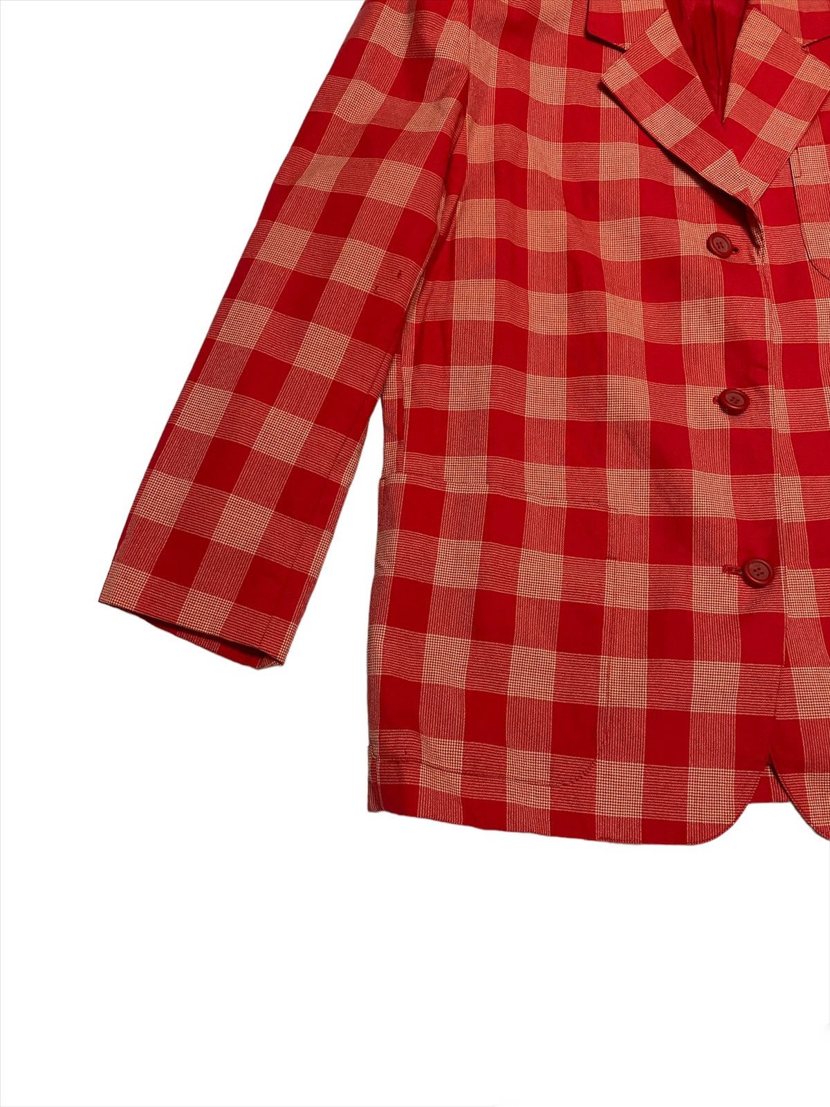 Christian Dior Monsieur Vintage CD Christian Dior Checker Red Style Blazer Jacket Size M / US 6-8 / IT 42-44 - 9 Thumbnail