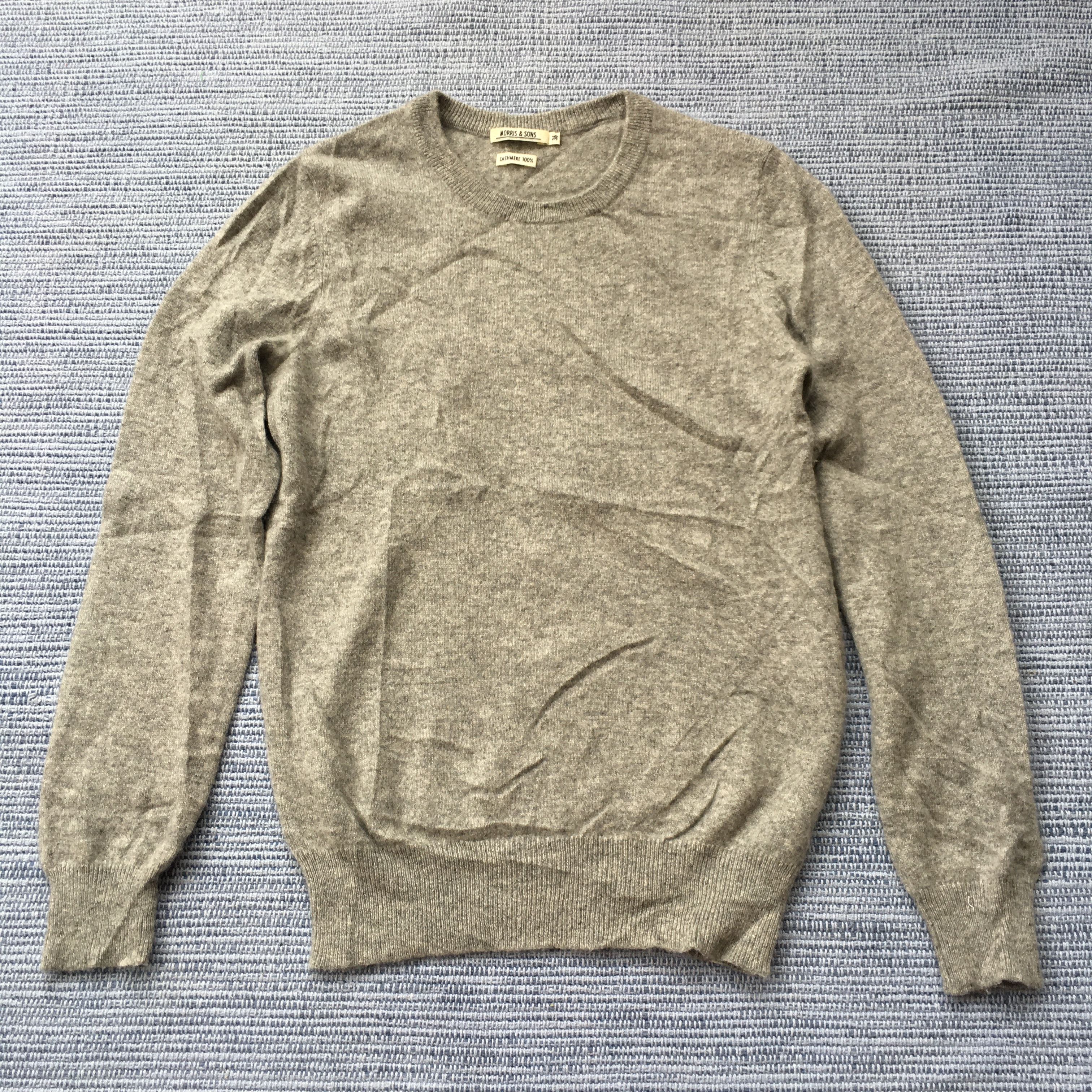 image of Cashmere Wool Morris & Sons in Grey, Men's (Size Small)