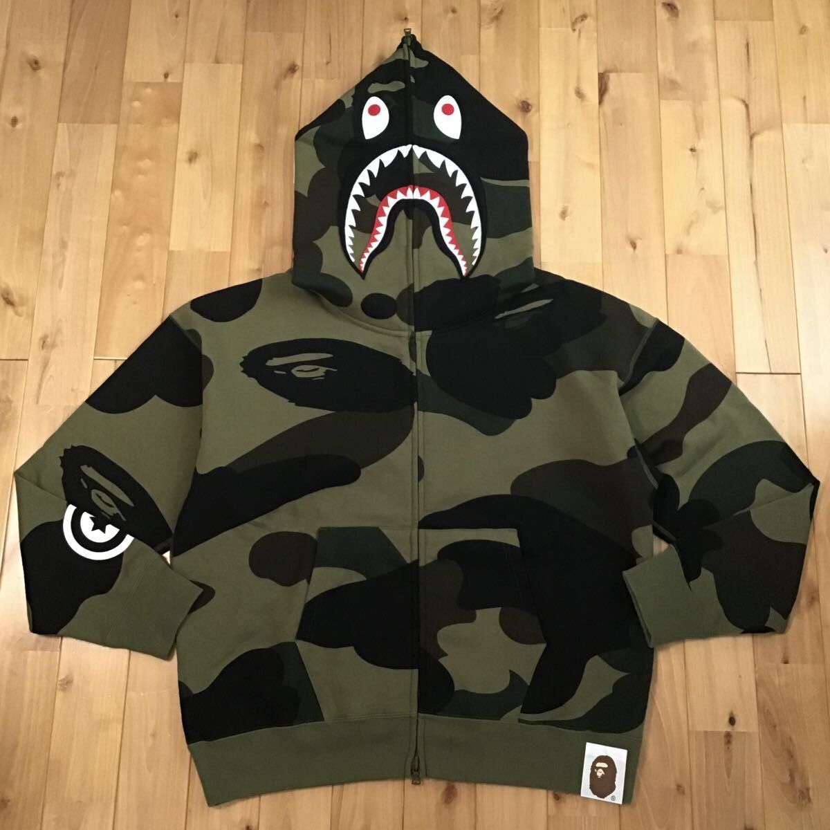 Bape BAPE Giant shark full zip hoodie 1st camo a bathing ape | Grailed