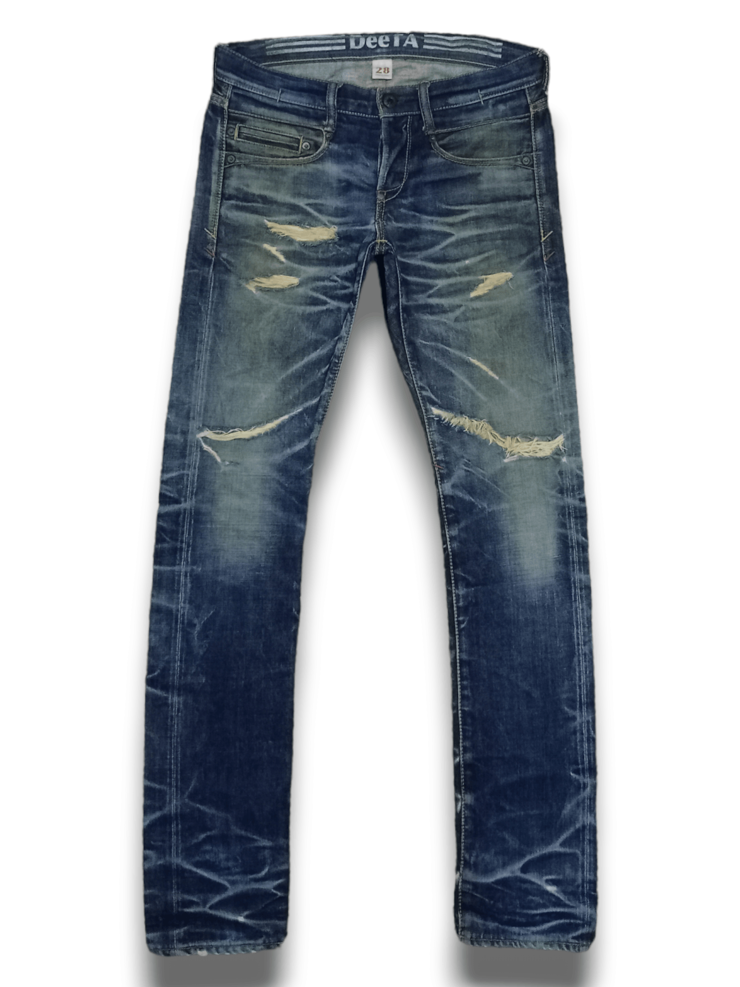 Japanese Brand Vintage Japanese Brand Selvedge Mud Wash Distressed Jeans Size US 32 / EU 48 - 4 Thumbnail
