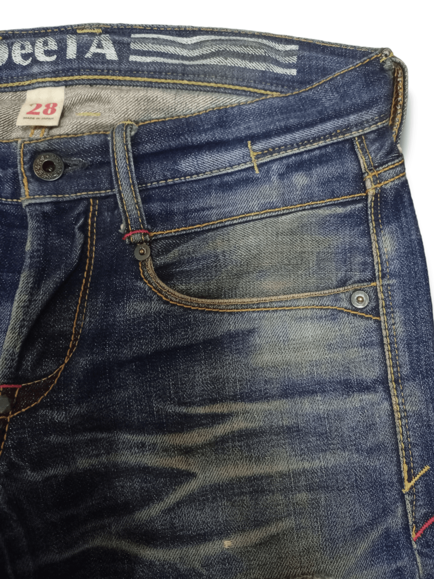 Japanese Brand Vintage Japanese Brand Selvedge Mud Wash Distressed Jeans Size US 32 / EU 48 - 10 Thumbnail