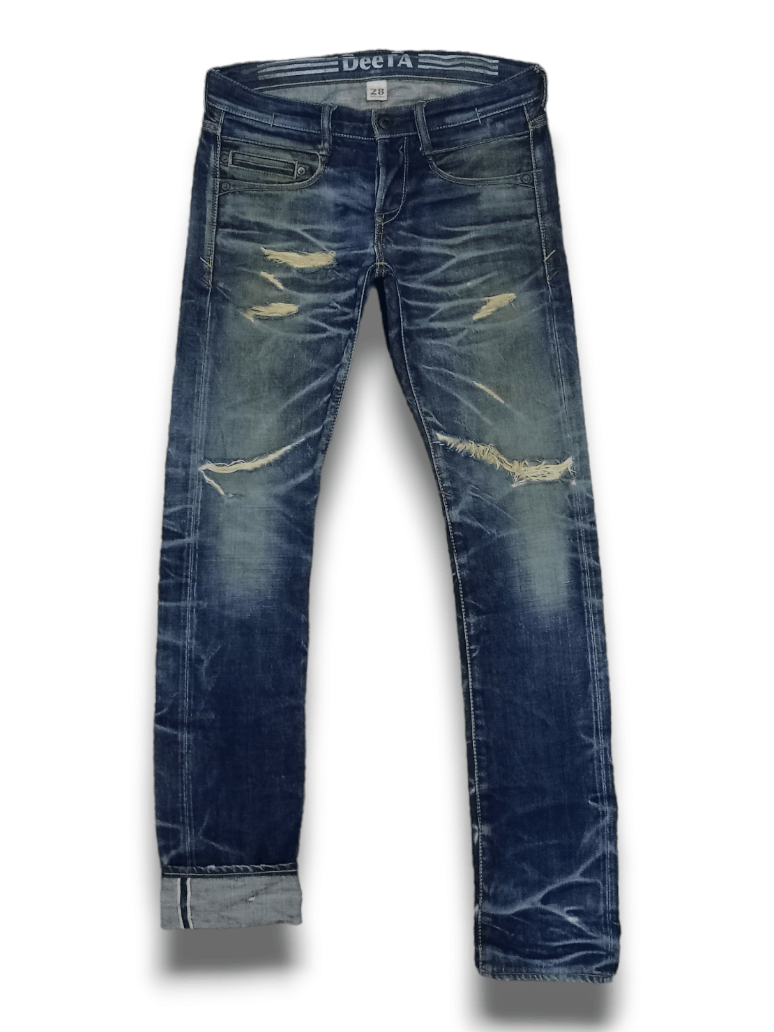Japanese Brand Vintage Japanese Brand Selvedge Mud Wash Distressed Jeans Size US 32 / EU 48 - 3 Thumbnail