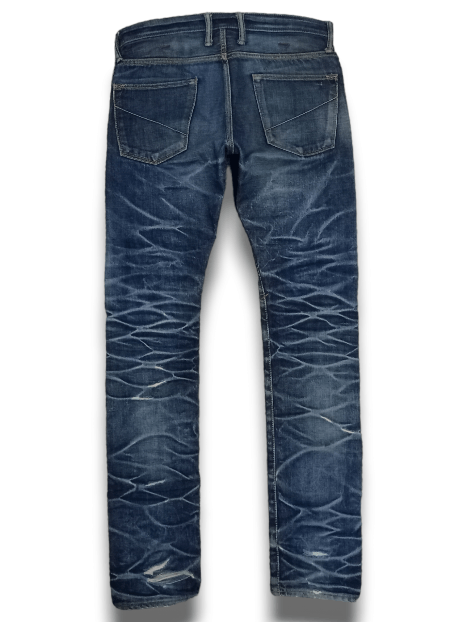 Japanese Brand Vintage Japanese Brand Selvedge Mud Wash Distressed Jeans Size US 32 / EU 48 - 5 Thumbnail
