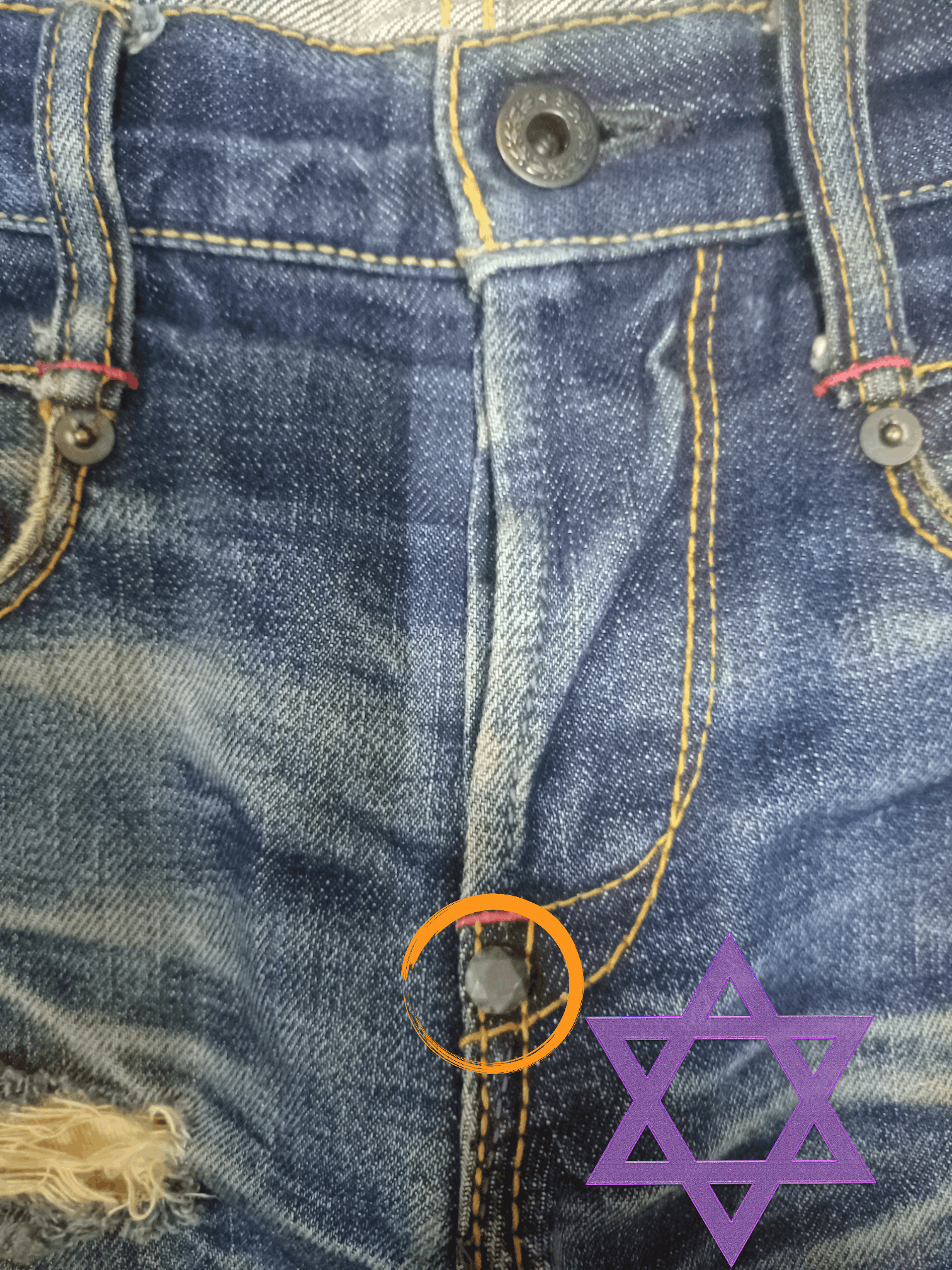 Japanese Brand Vintage Japanese Brand Selvedge Mud Wash Distressed Jeans Size US 32 / EU 48 - 8 Thumbnail