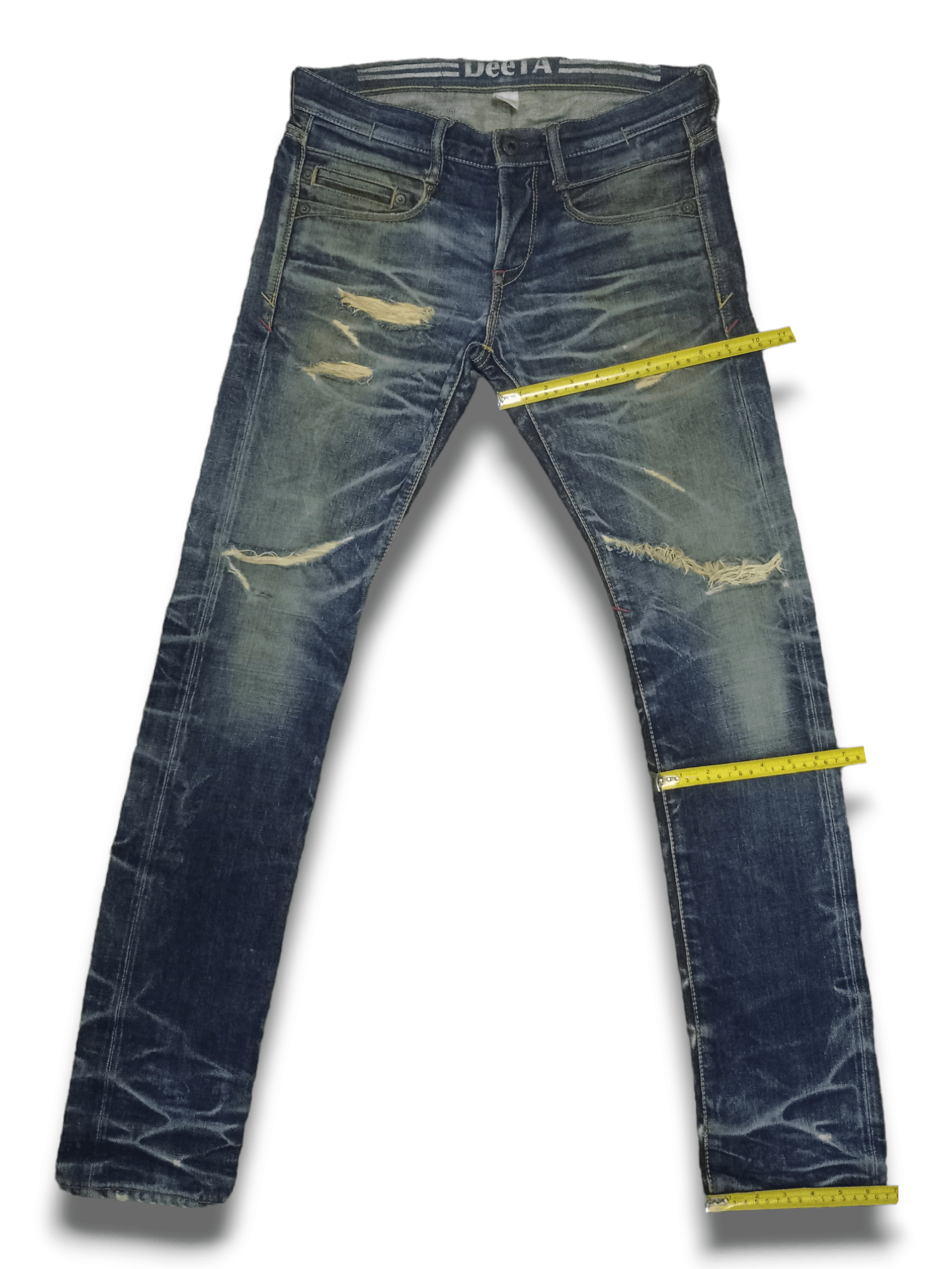 Japanese Brand Vintage Japanese Brand Selvedge Mud Wash Distressed Jeans Size US 32 / EU 48 - 15 Thumbnail