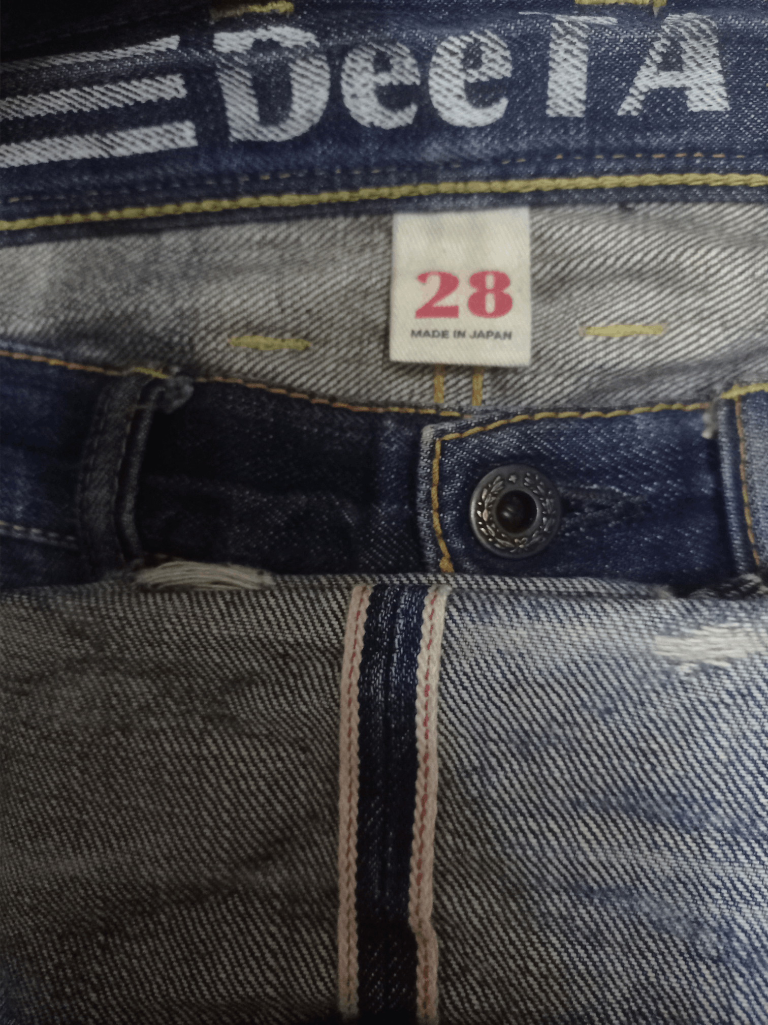 Japanese Brand Vintage Japanese Brand Selvedge Mud Wash Distressed Jeans Size US 32 / EU 48 - 2 Thumbnail