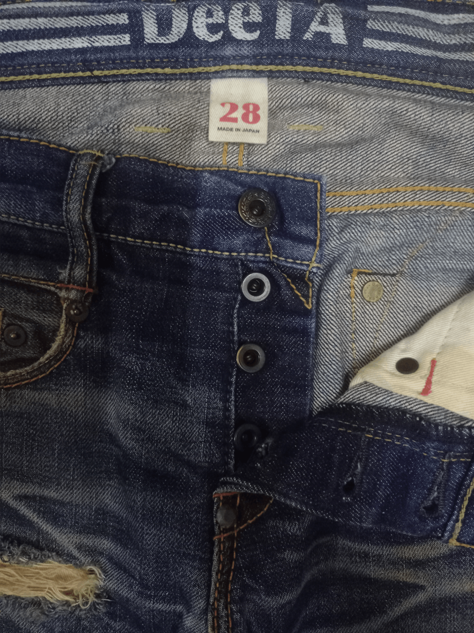 Japanese Brand Vintage Japanese Brand Selvedge Mud Wash Distressed Jeans Size US 32 / EU 48 - 6 Thumbnail