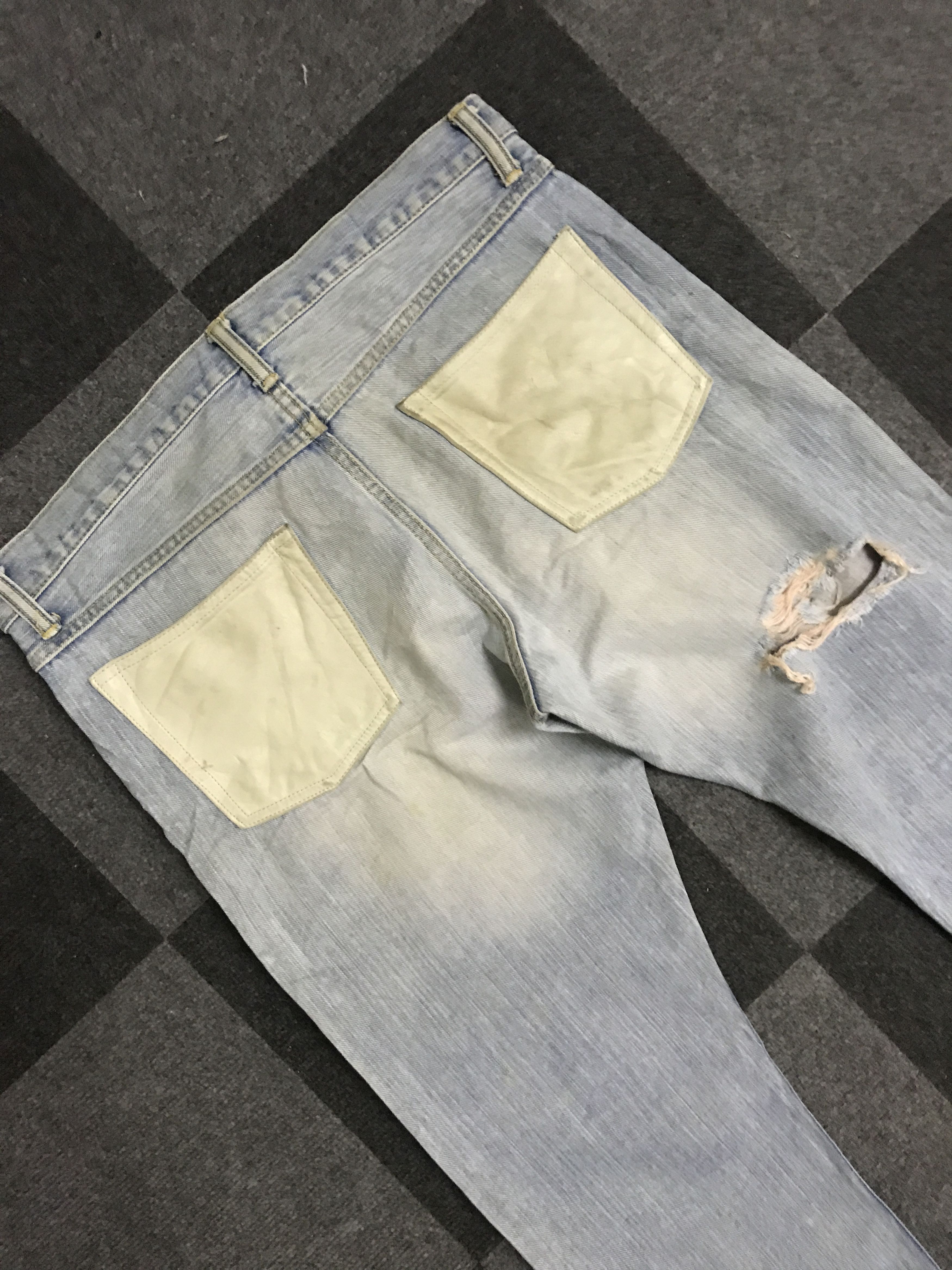 Japanese Brand D148 FOOUN PURPLE RIM Rare Selvedge Distressed Jeans Size US 36 / EU 52 - 12 Thumbnail