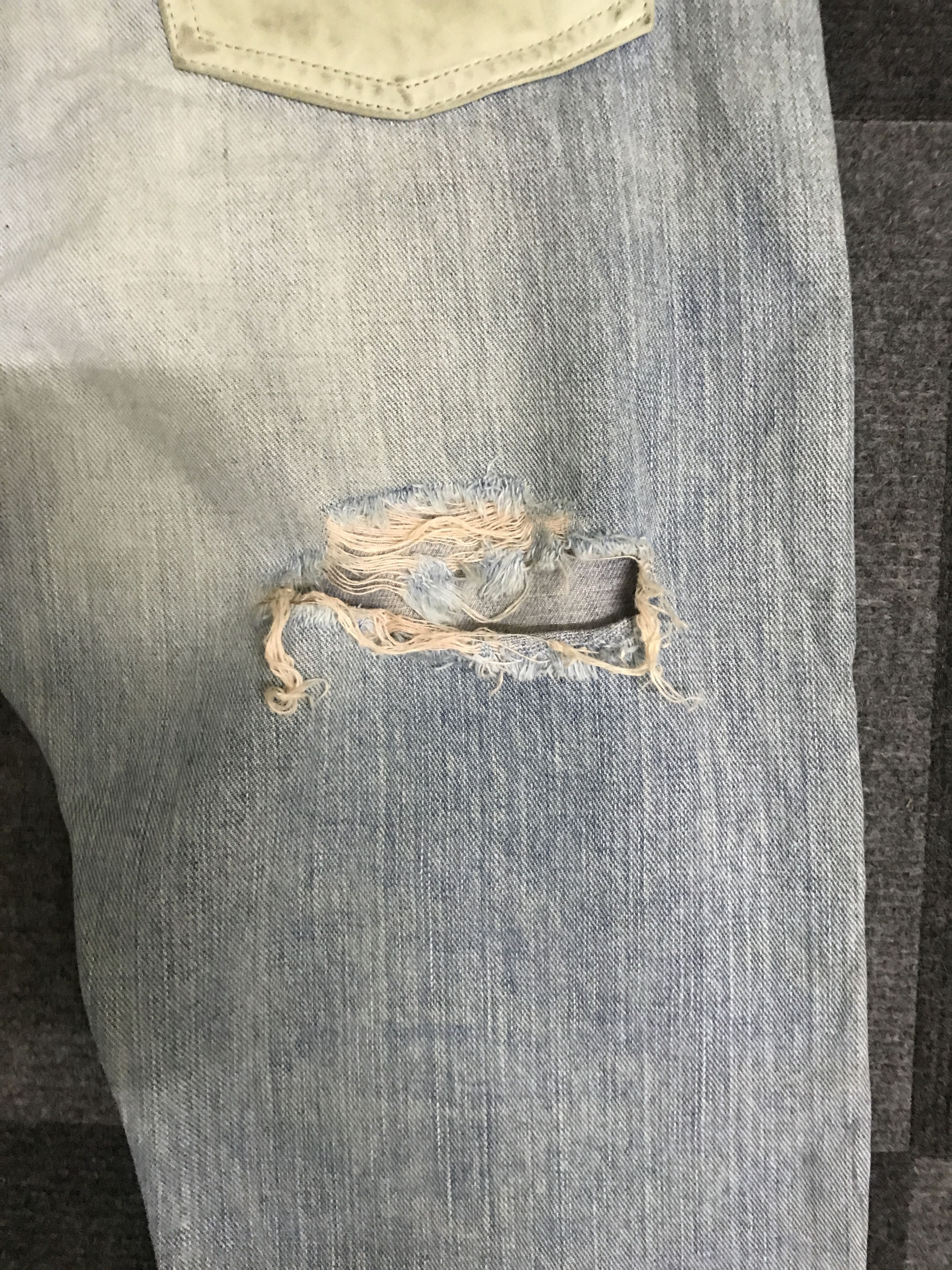 Japanese Brand D148 FOOUN PURPLE RIM Rare Selvedge Distressed Jeans Size US 36 / EU 52 - 15 Thumbnail