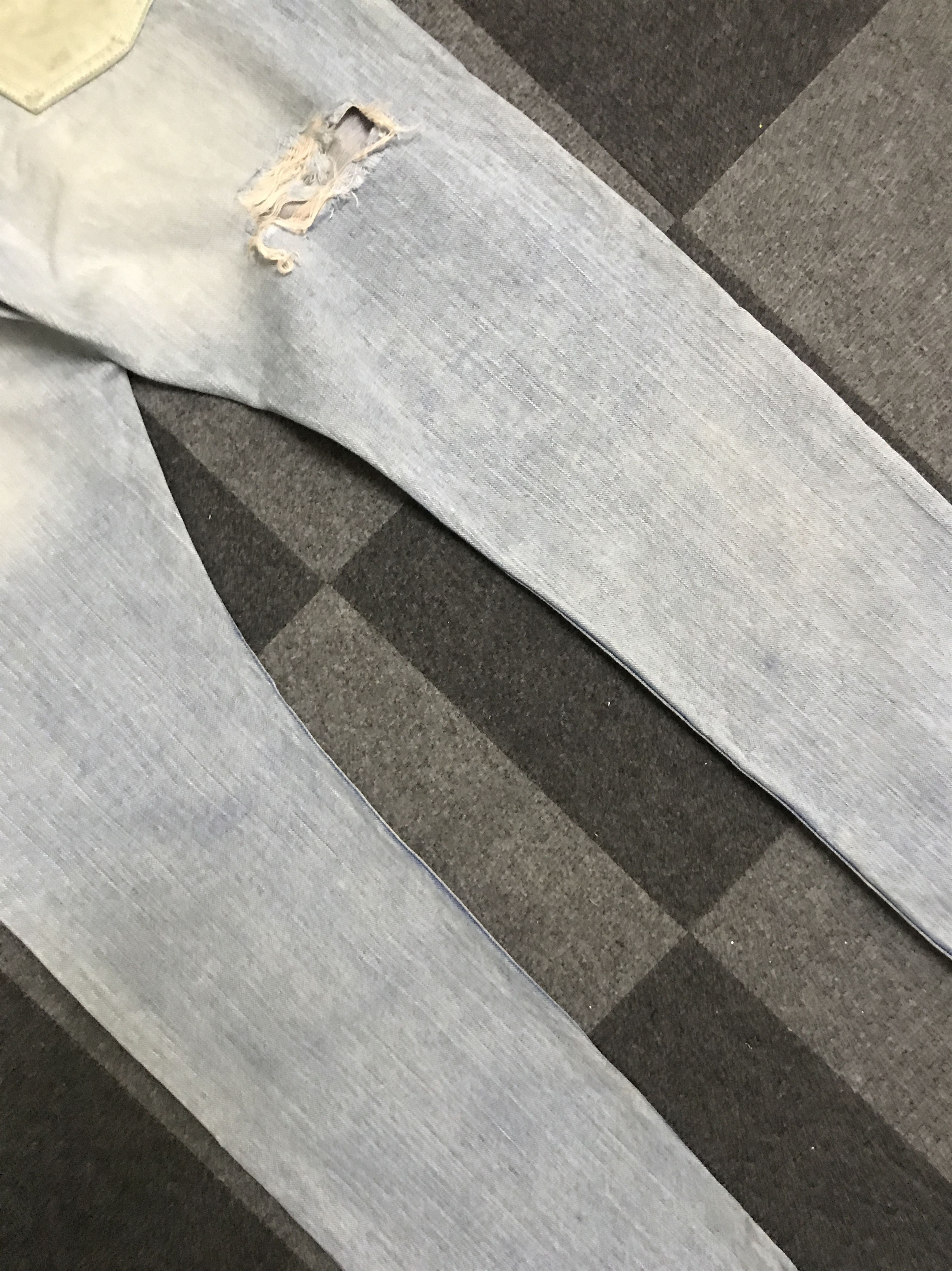 Japanese Brand D148 FOOUN PURPLE RIM Rare Selvedge Distressed Jeans Size US 36 / EU 52 - 13 Thumbnail