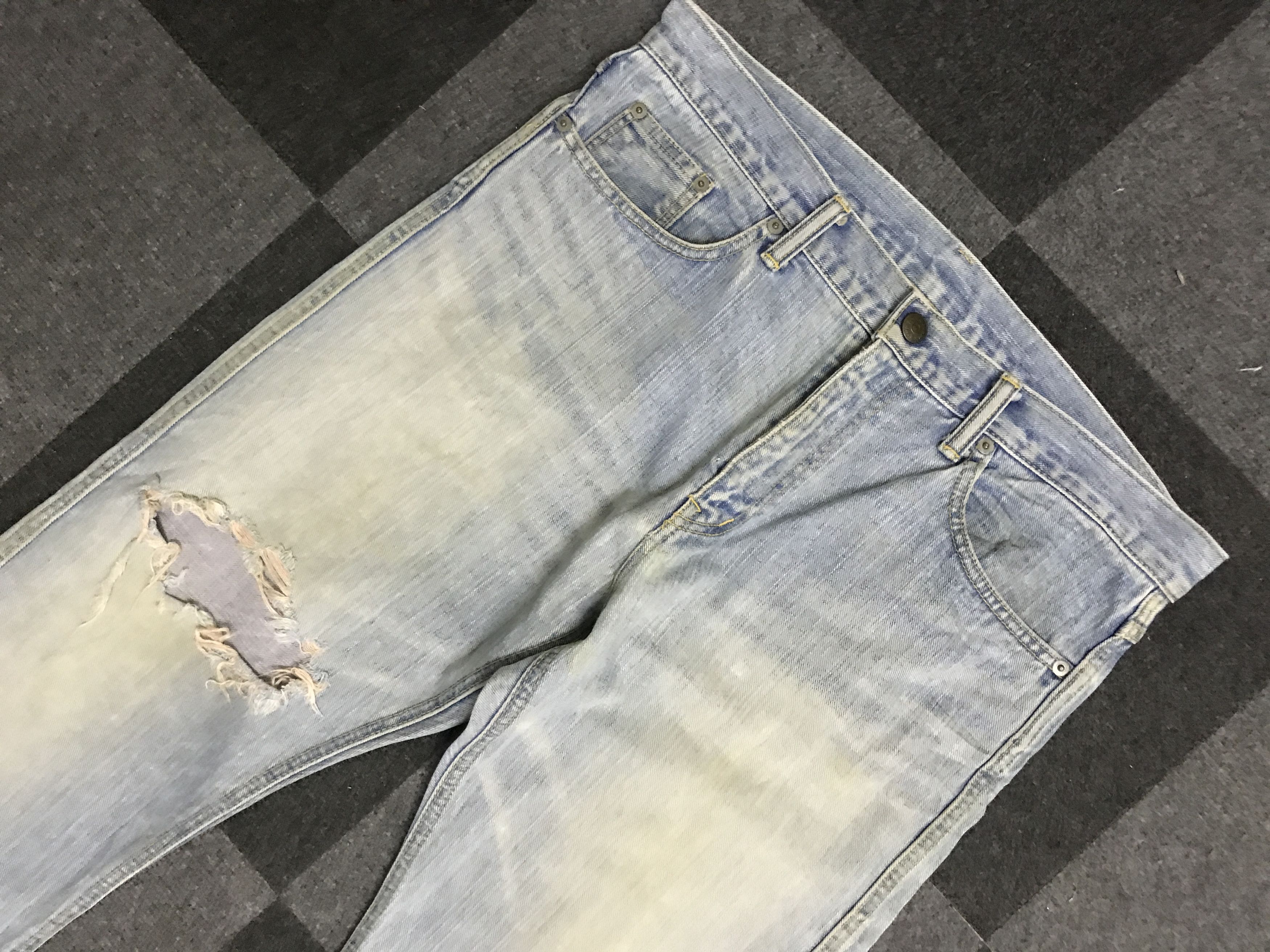 Japanese Brand D148 FOOUN PURPLE RIM Rare Selvedge Distressed Jeans Size US 36 / EU 52 - 4 Thumbnail