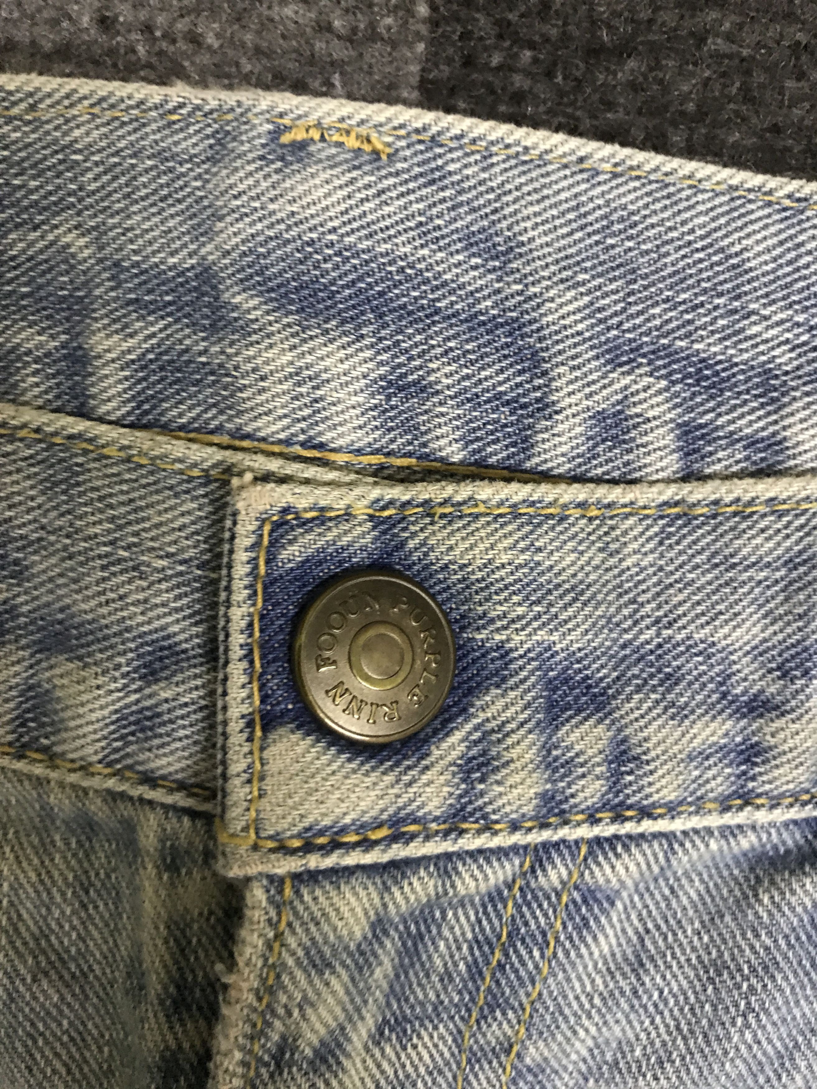 Japanese Brand D148 FOOUN PURPLE RIM Rare Selvedge Distressed Jeans Size US 36 / EU 52 - 9 Thumbnail