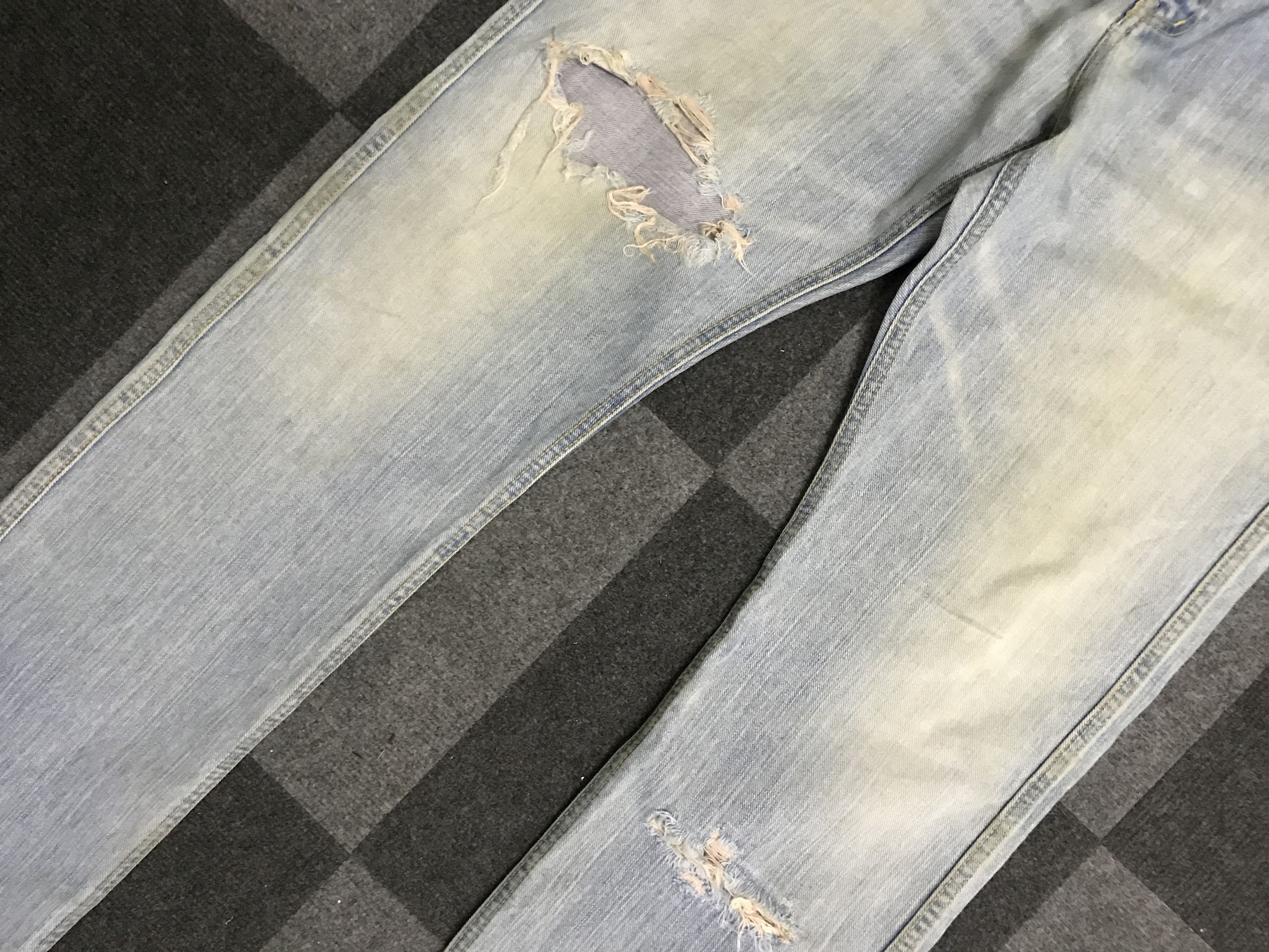 Japanese Brand D148 FOOUN PURPLE RIM Rare Selvedge Distressed Jeans Size US 36 / EU 52 - 5 Thumbnail