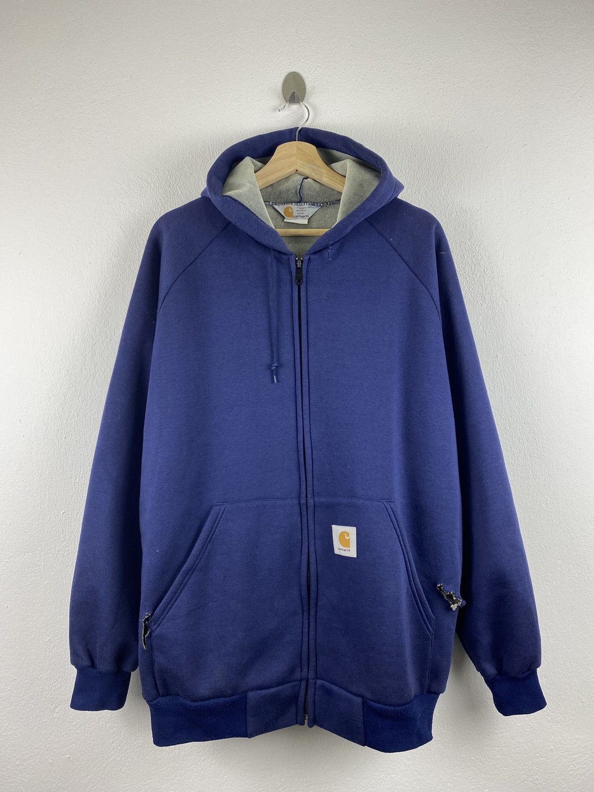 Carhartt × Vintage VINTAGE CARHARTT HOODIE SWEATER Size US L / EU 52-54 / 3 - 1 Thumbnail