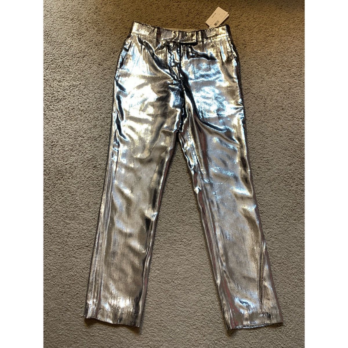 Helmut Lang HELMUT LANG SILVER PANTS Size 28" / US 6 / IT 42 - 7 Thumbnail