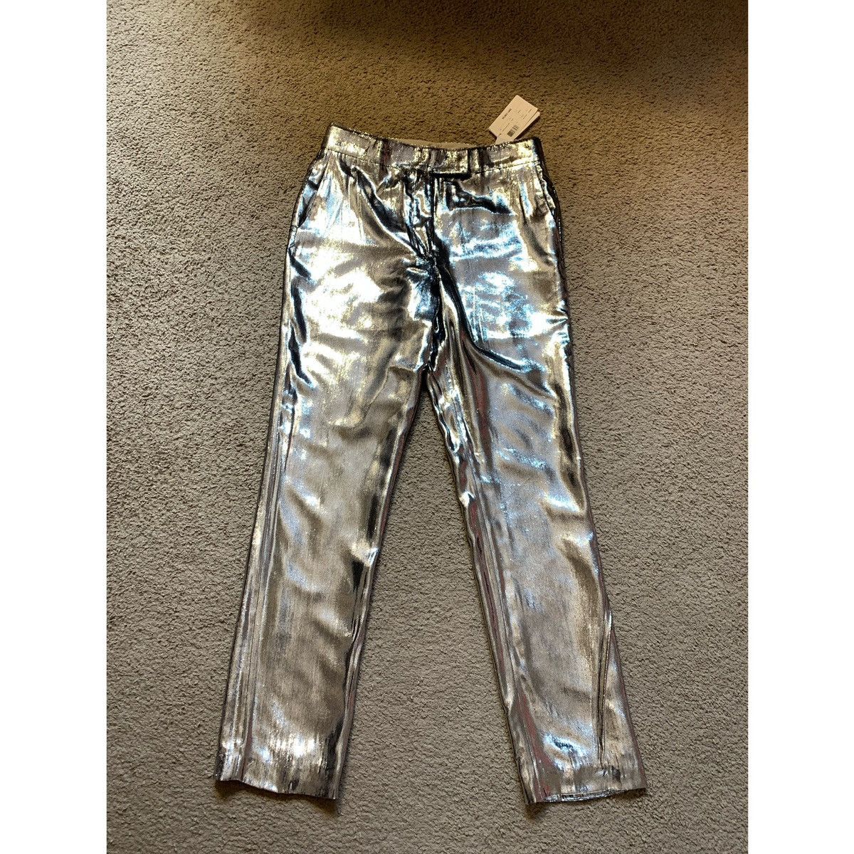 Helmut Lang HELMUT LANG SILVER PANTS Size 28" / US 6 / IT 42 - 1 Thumbnail