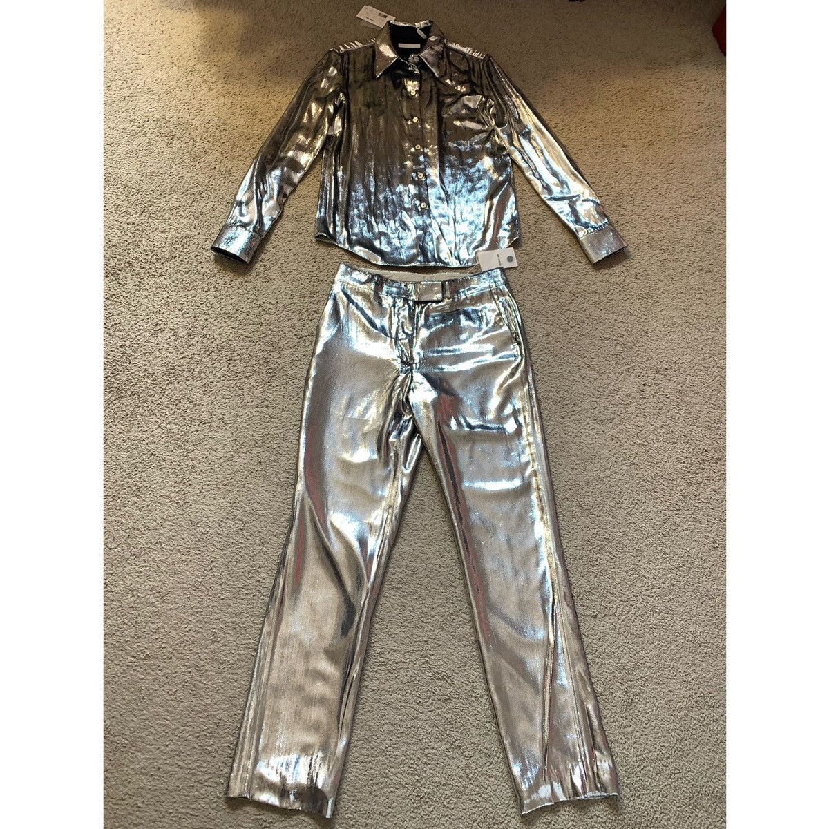 Helmut Lang HELMUT LANG SILVER PANTS Size 28" / US 6 / IT 42 - 21 Thumbnail