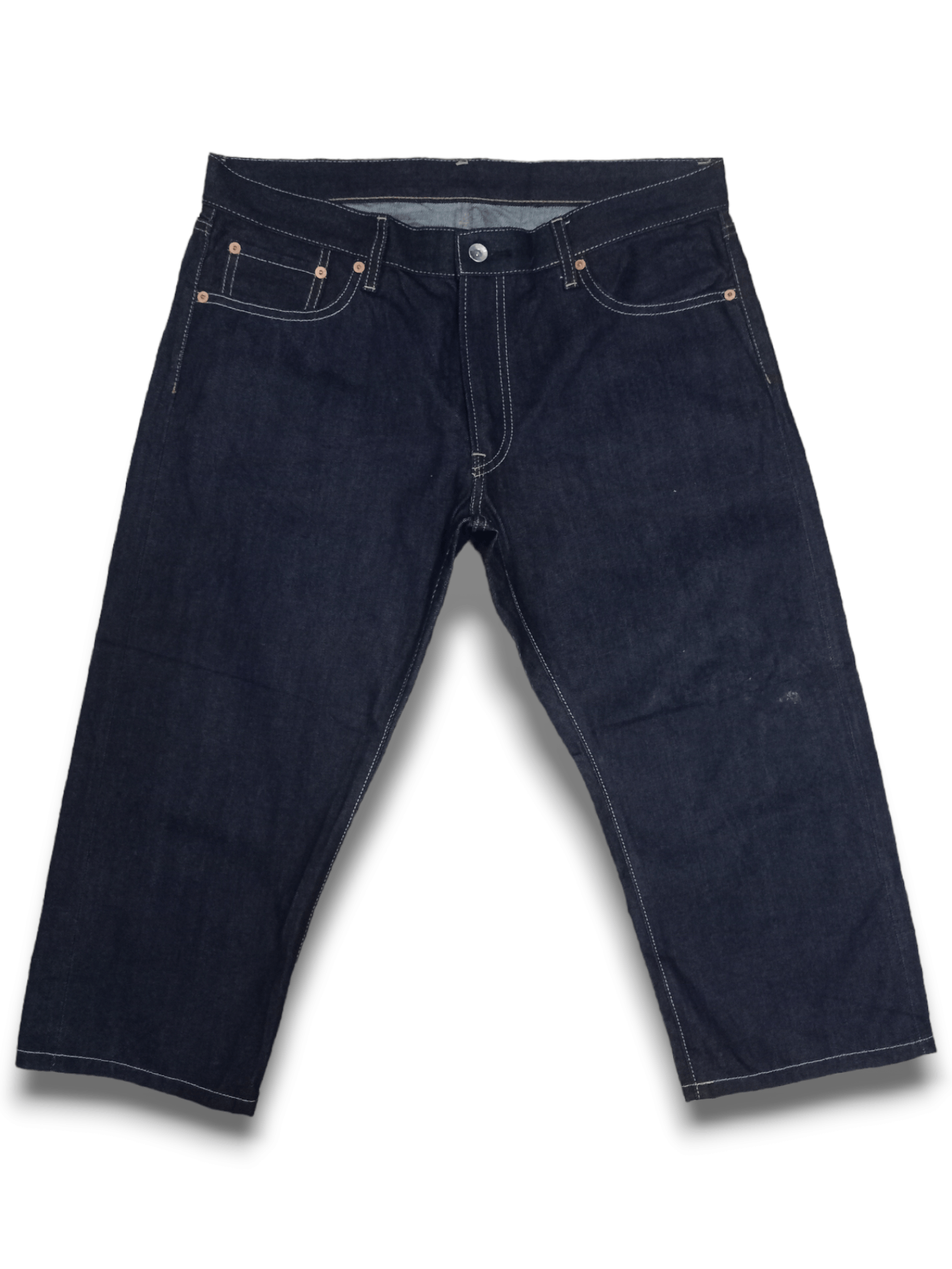 Japanese Brand × Uniqlo Vintage Japanese Uniqlo Baggy Style Raw Denim Selvedge Jeans Size US 35 - 2 Thumbnail